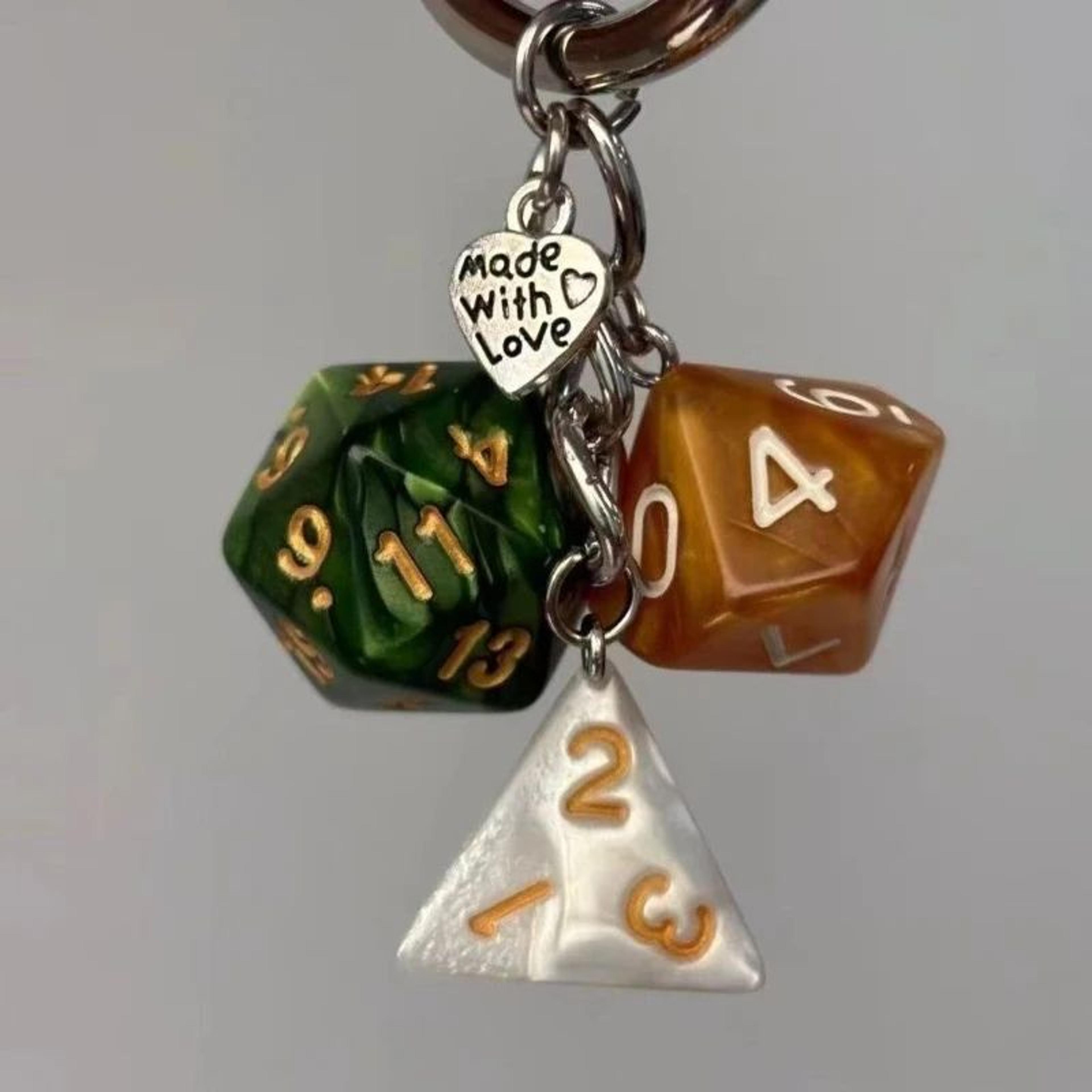 Retro Dice Pendant Keychain 1