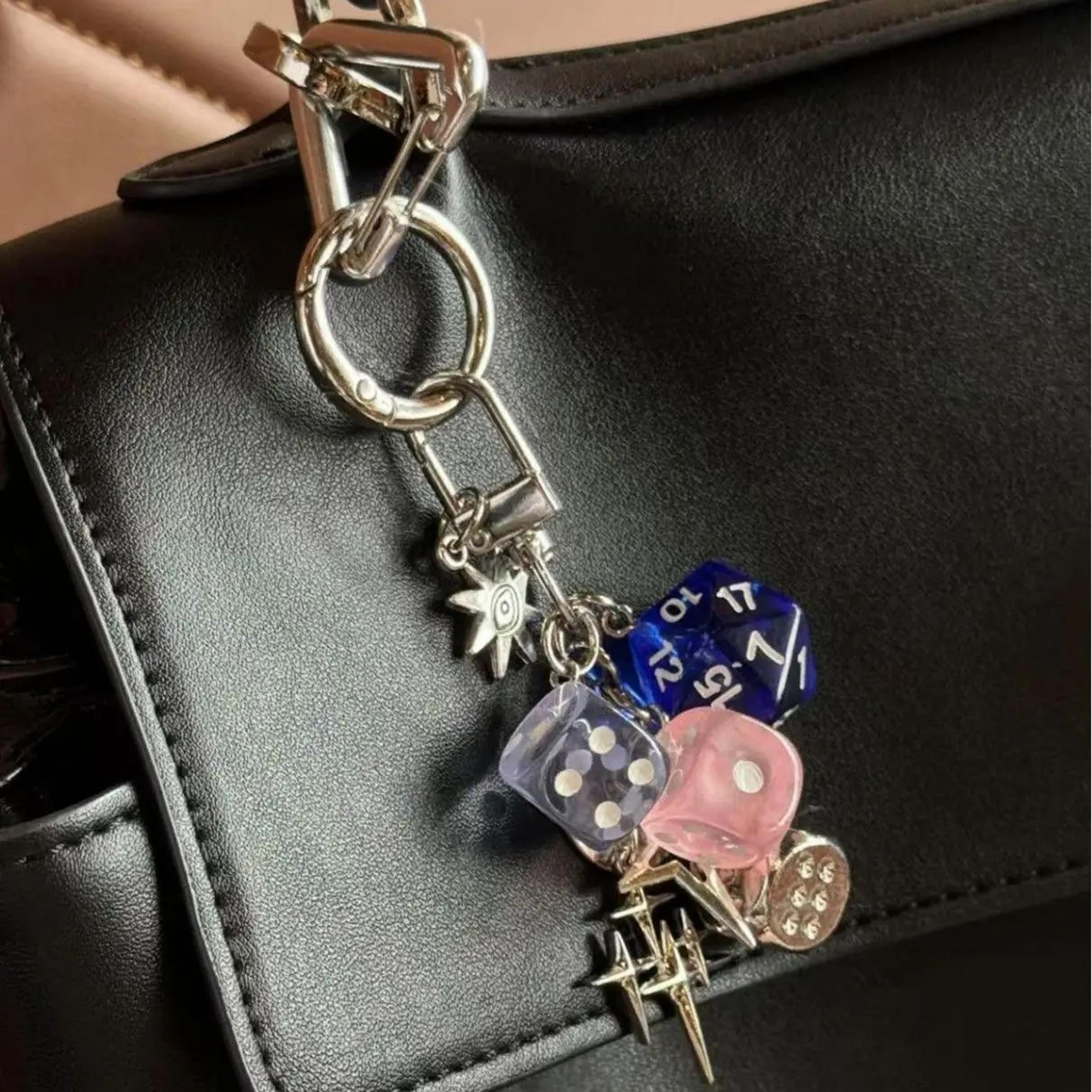 Retro Dice Pendant Keychain 22