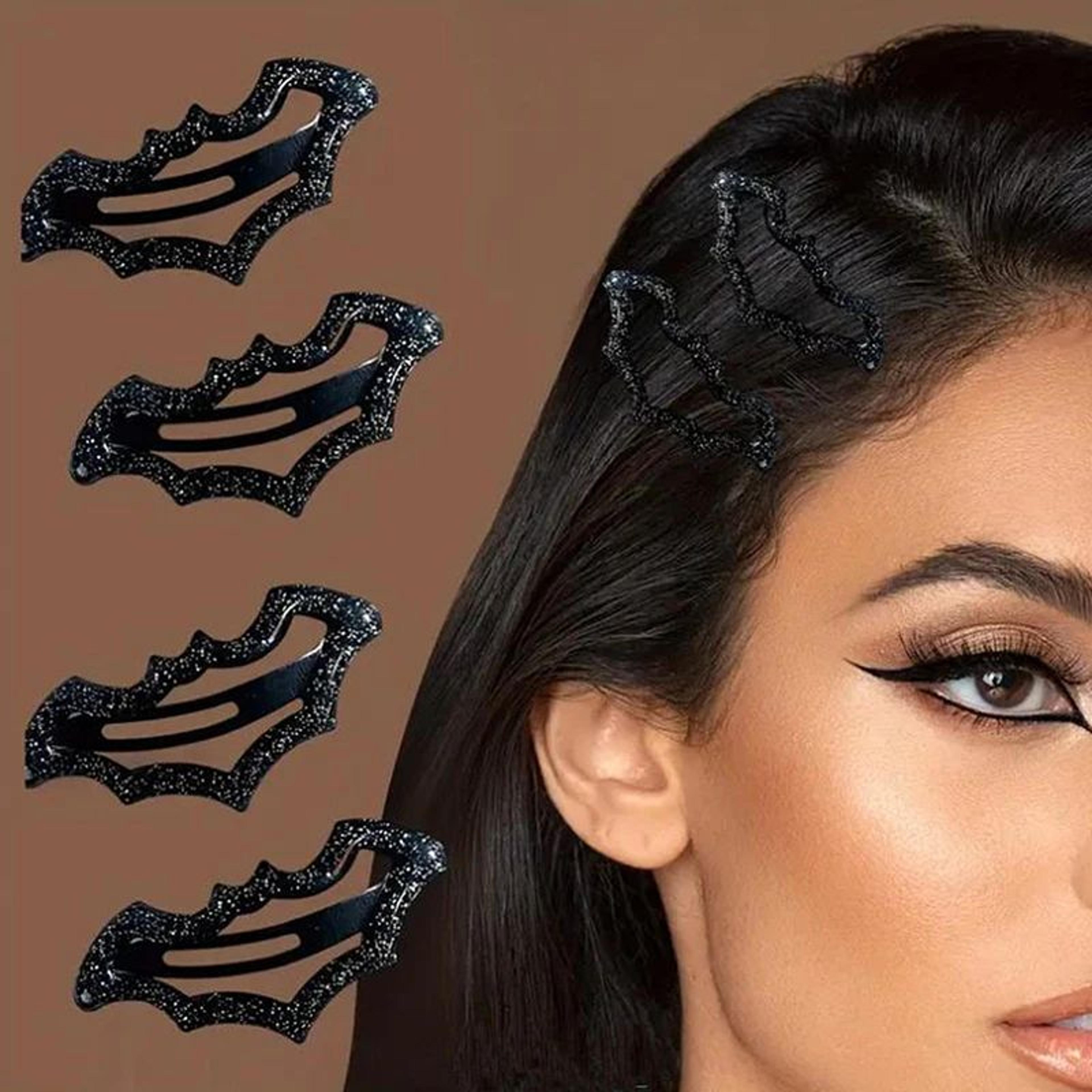 10 Piece Colorful Halloween Bat Hair Clips 2