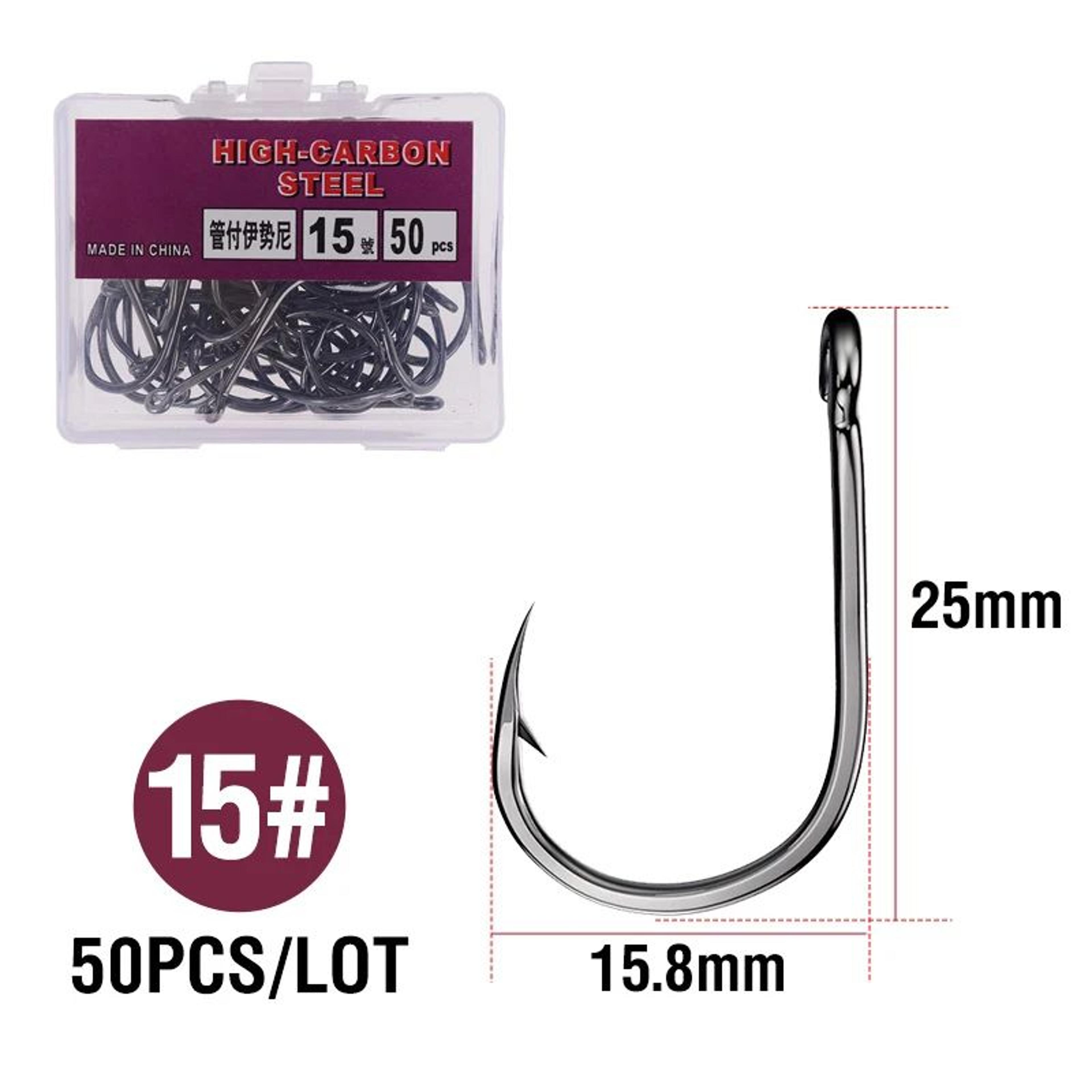 High Carbon Steel Circle Fishing Hooks 18