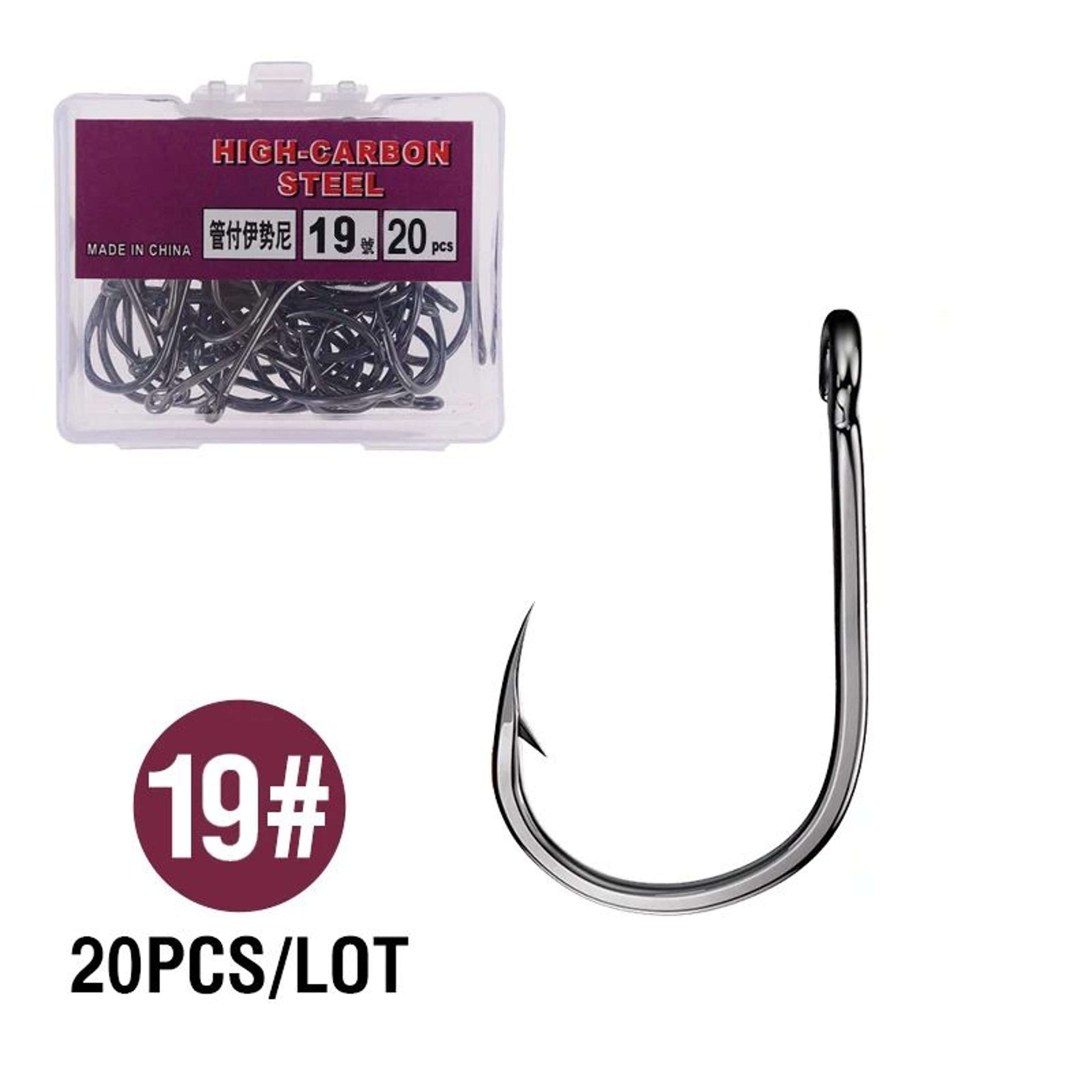 High Carbon Steel Circle Fishing Hooks 22