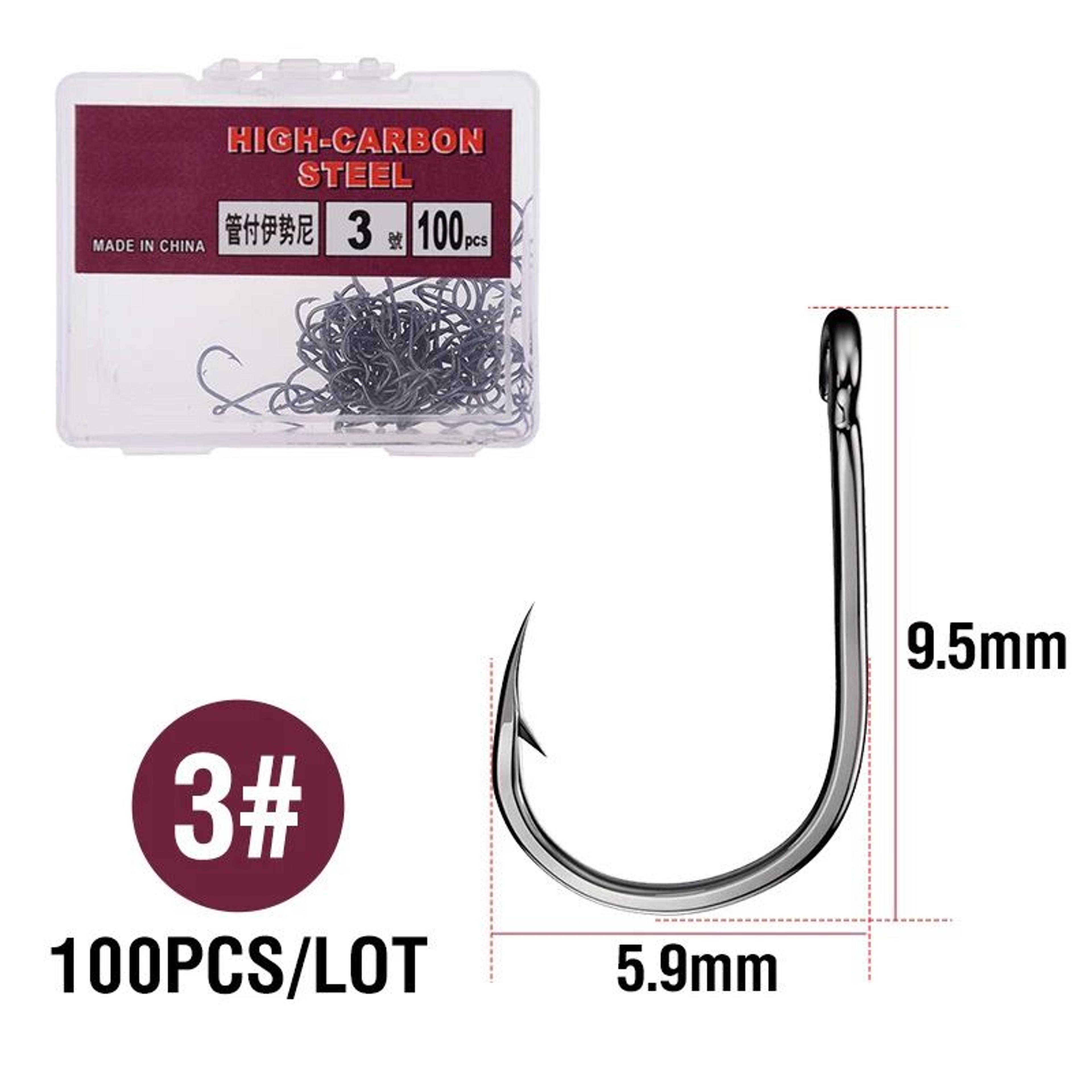 High Carbon Steel Circle Fishing Hooks 6