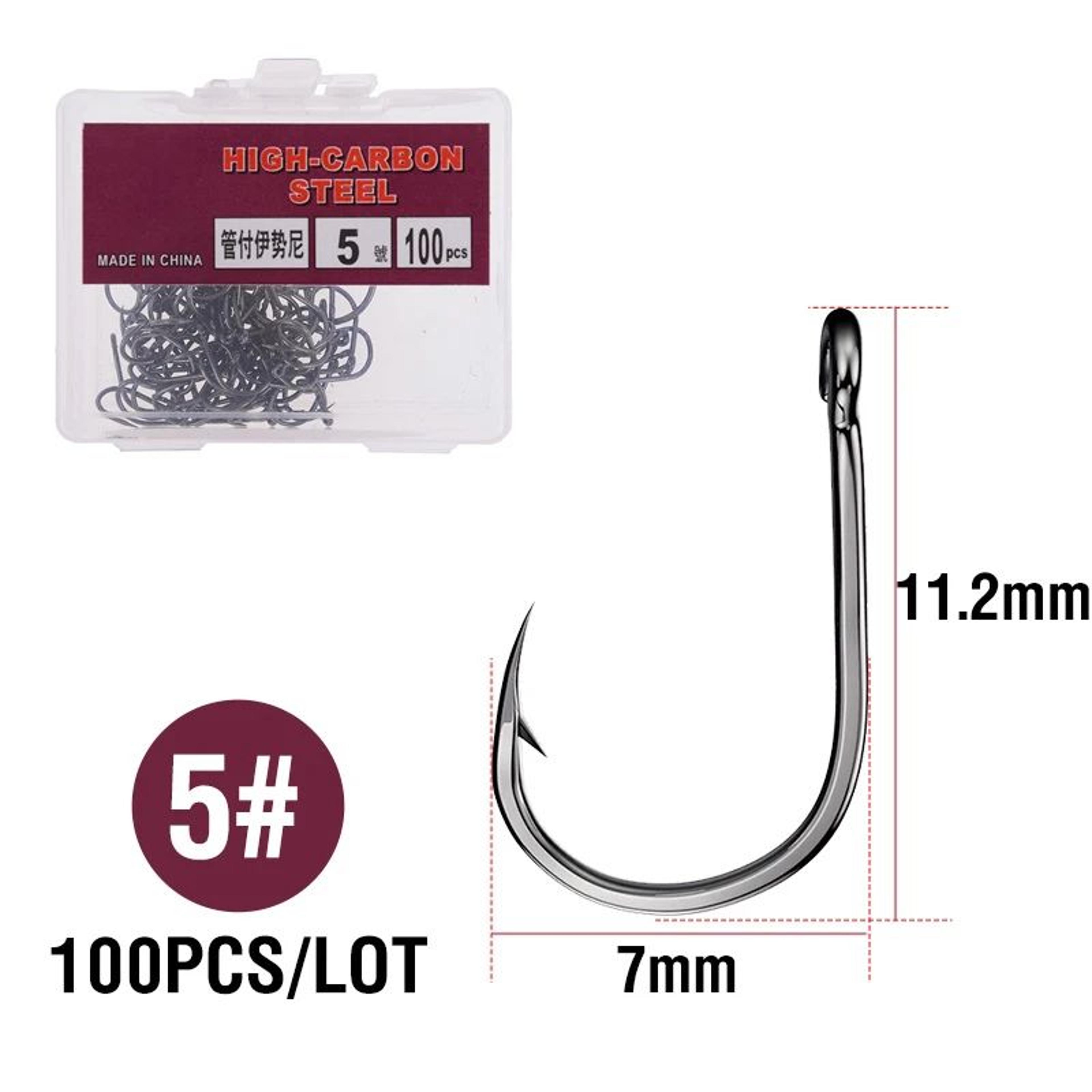 High Carbon Steel Circle Fishing Hooks 8