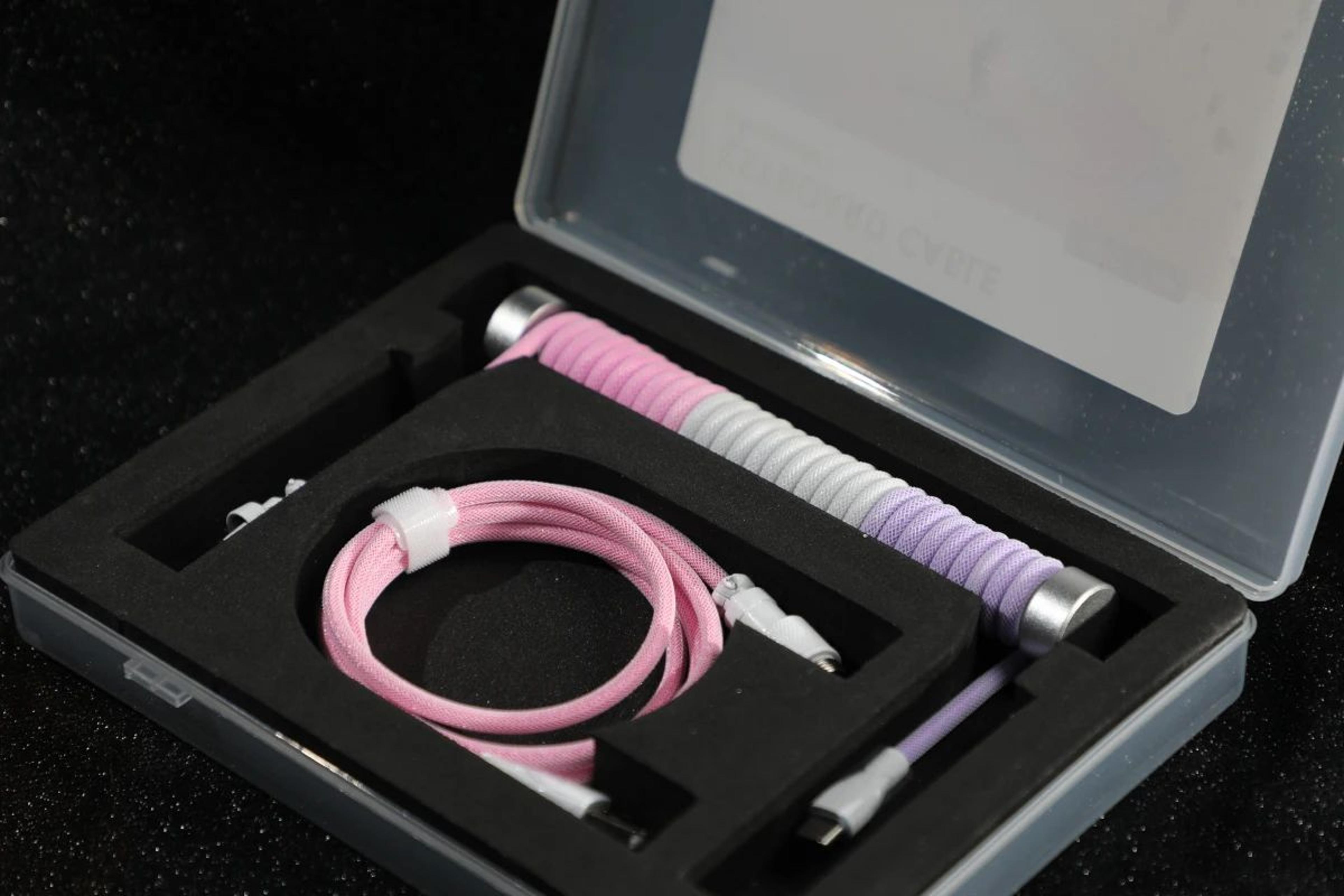 custom coiled usb c keyboard cable