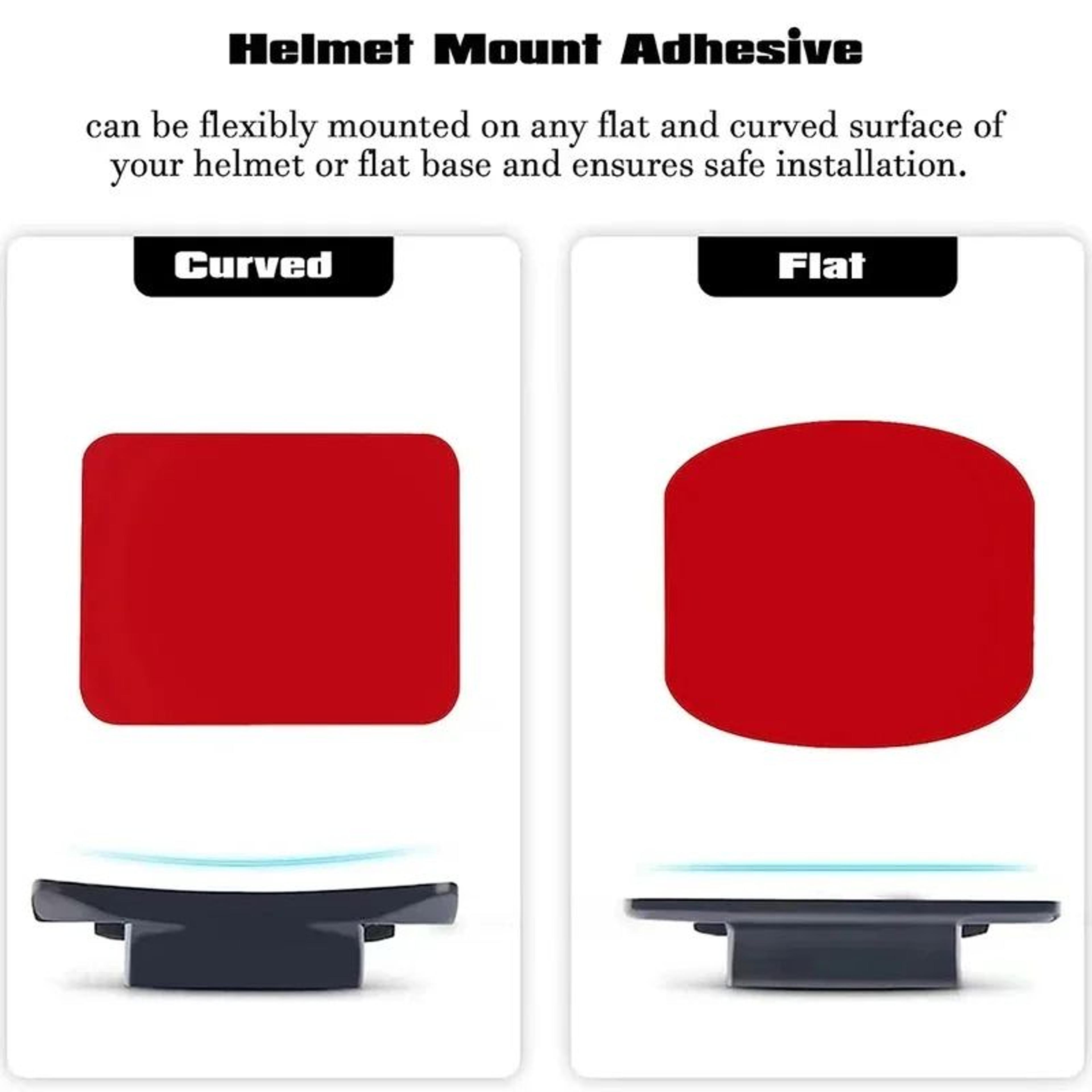 Curved Flat Adhesive Action Camera Helmet Mounts 5