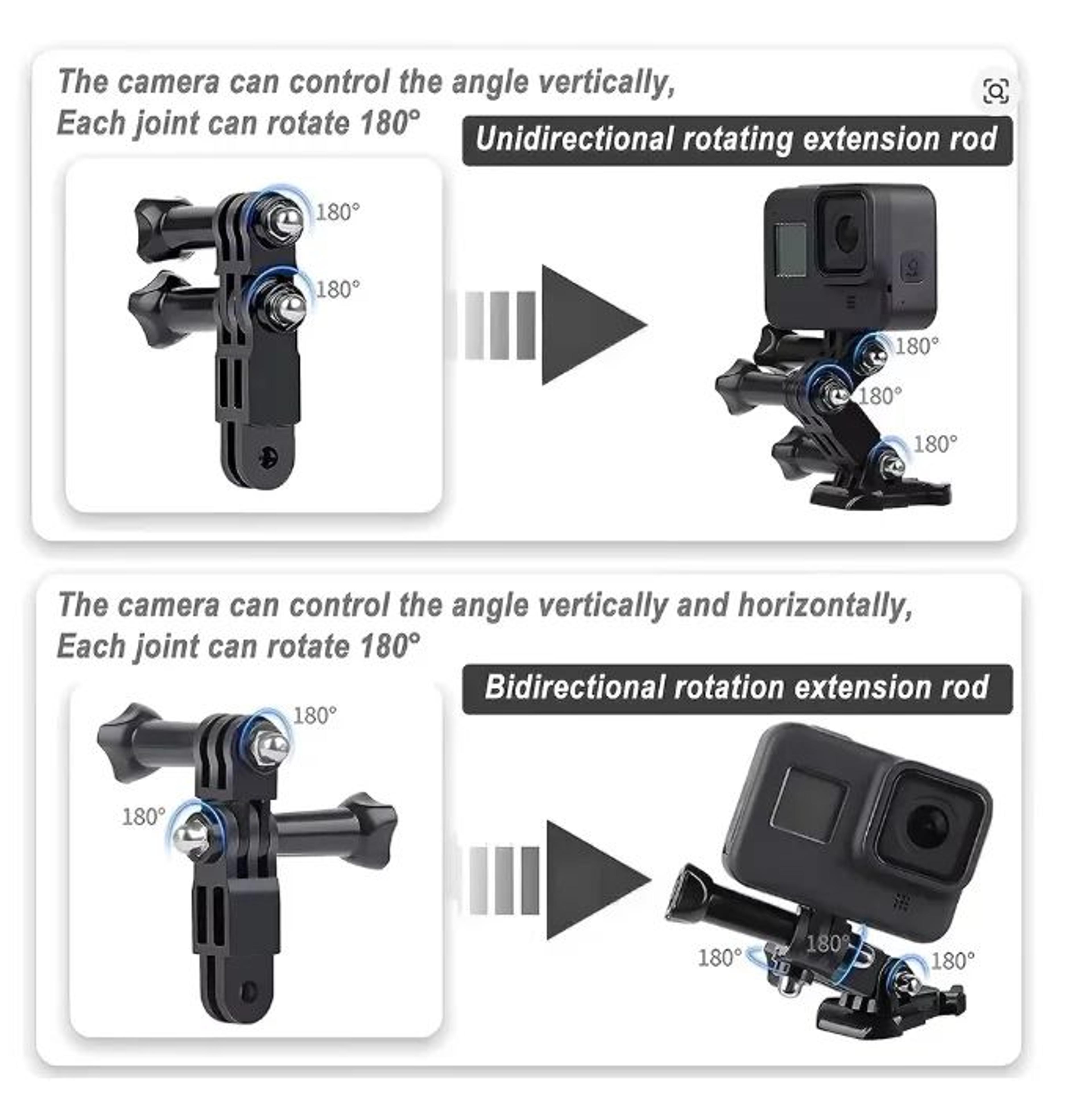 Adjustable Action Camera Extension Arm Mount 3