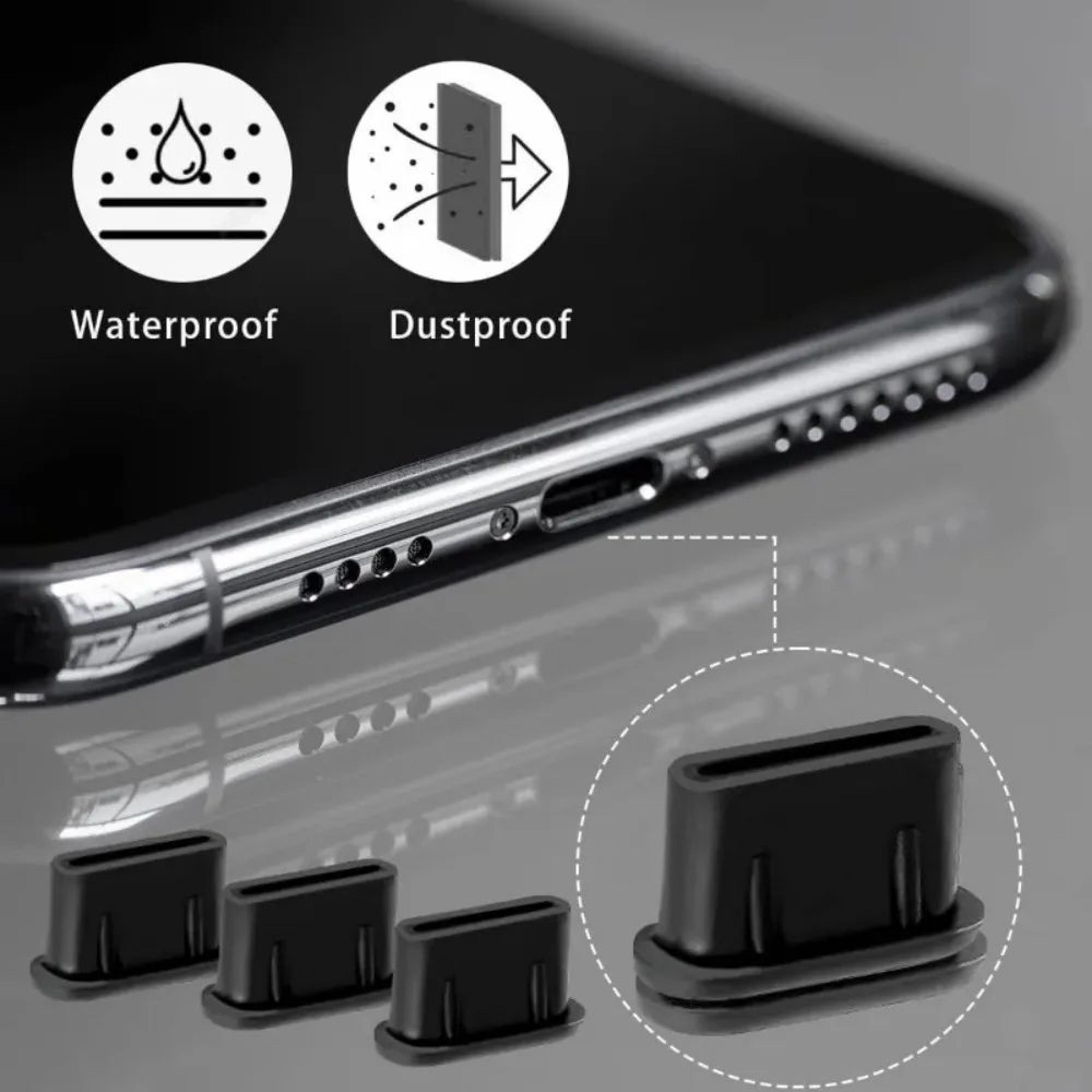 USB C Silicone Dust Plug And Cleaning Brush Kit 3