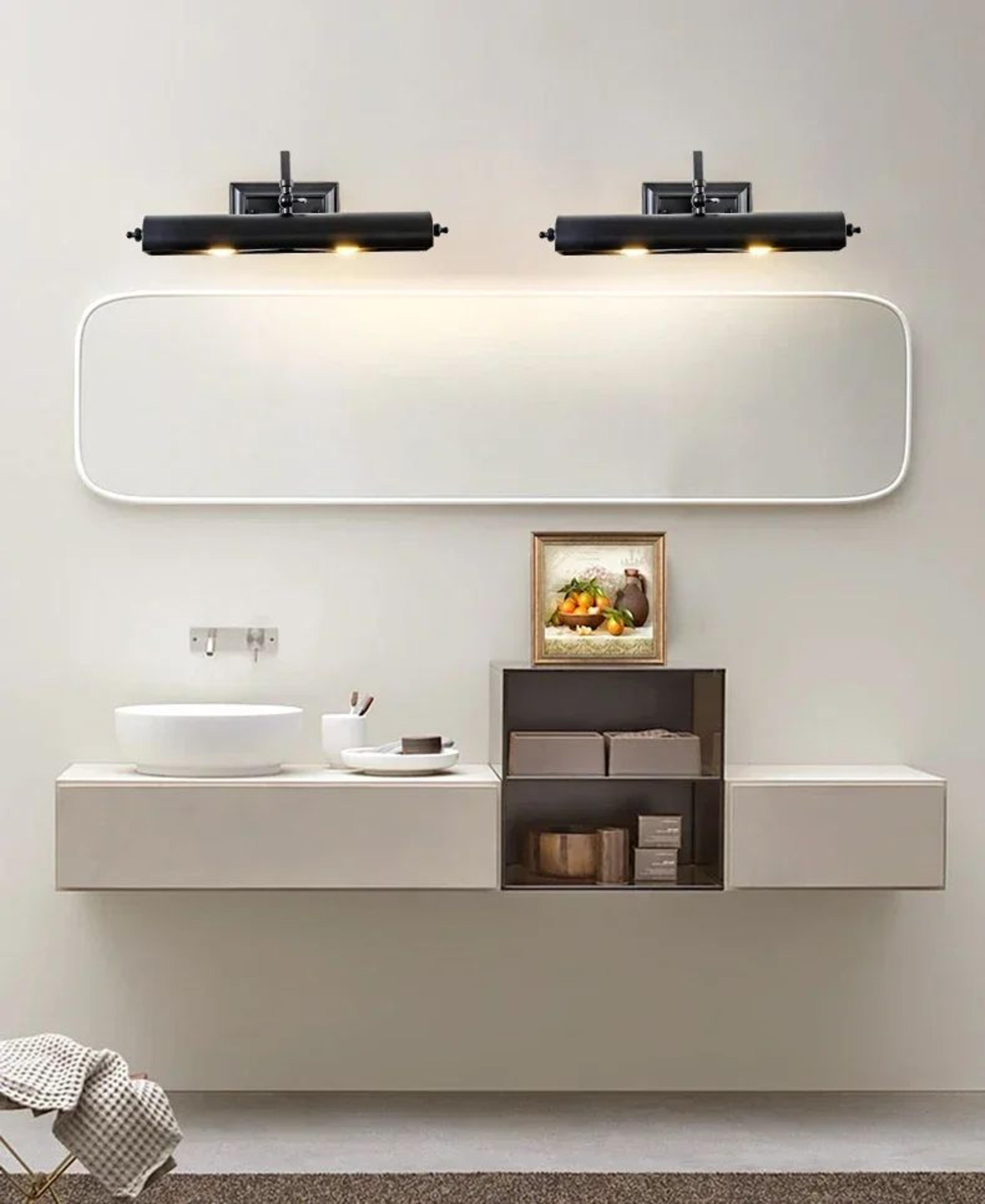 Retro Gold LED Picture And Mirror Wall Light 2