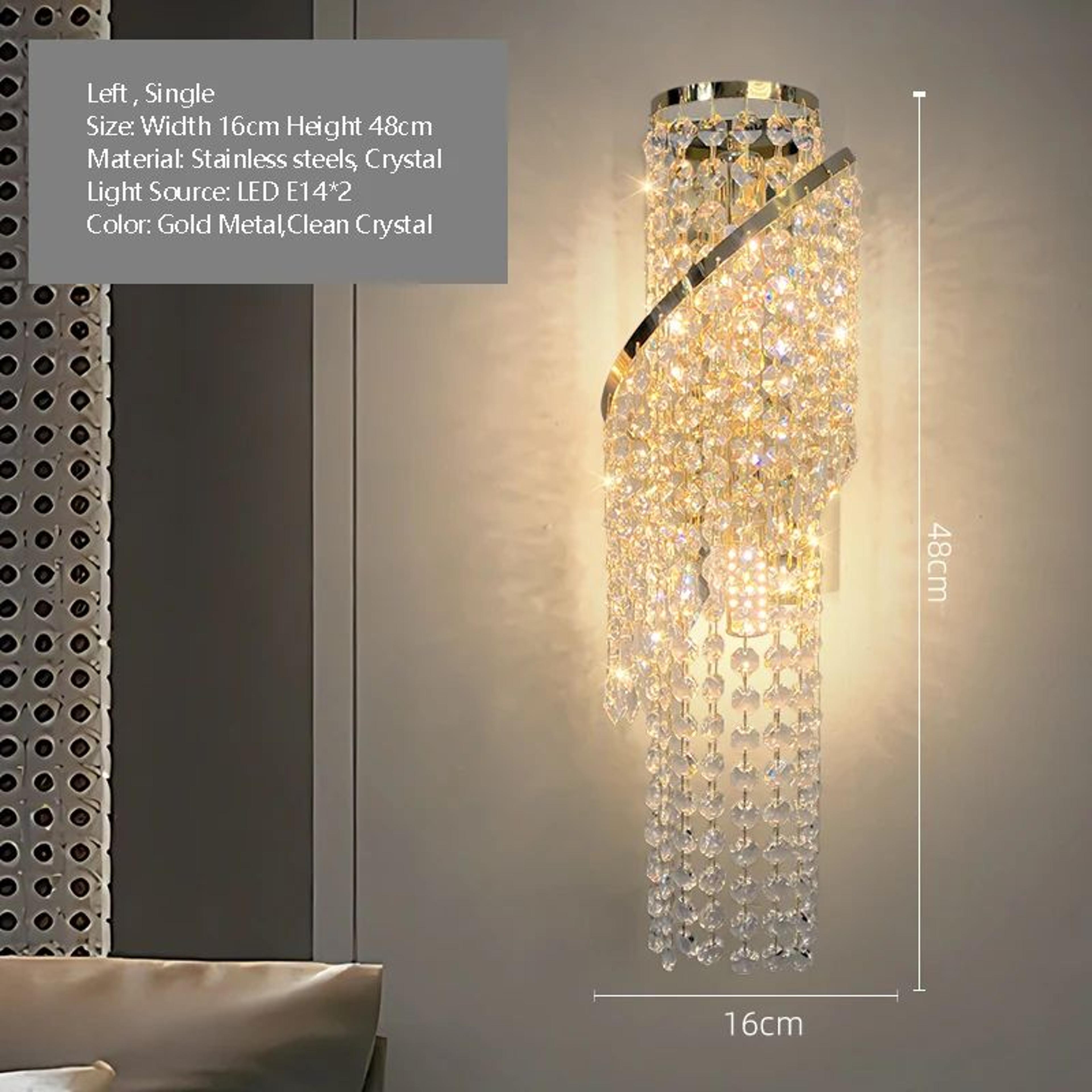 Luxury Crystal Tassel Wall Sconce 7