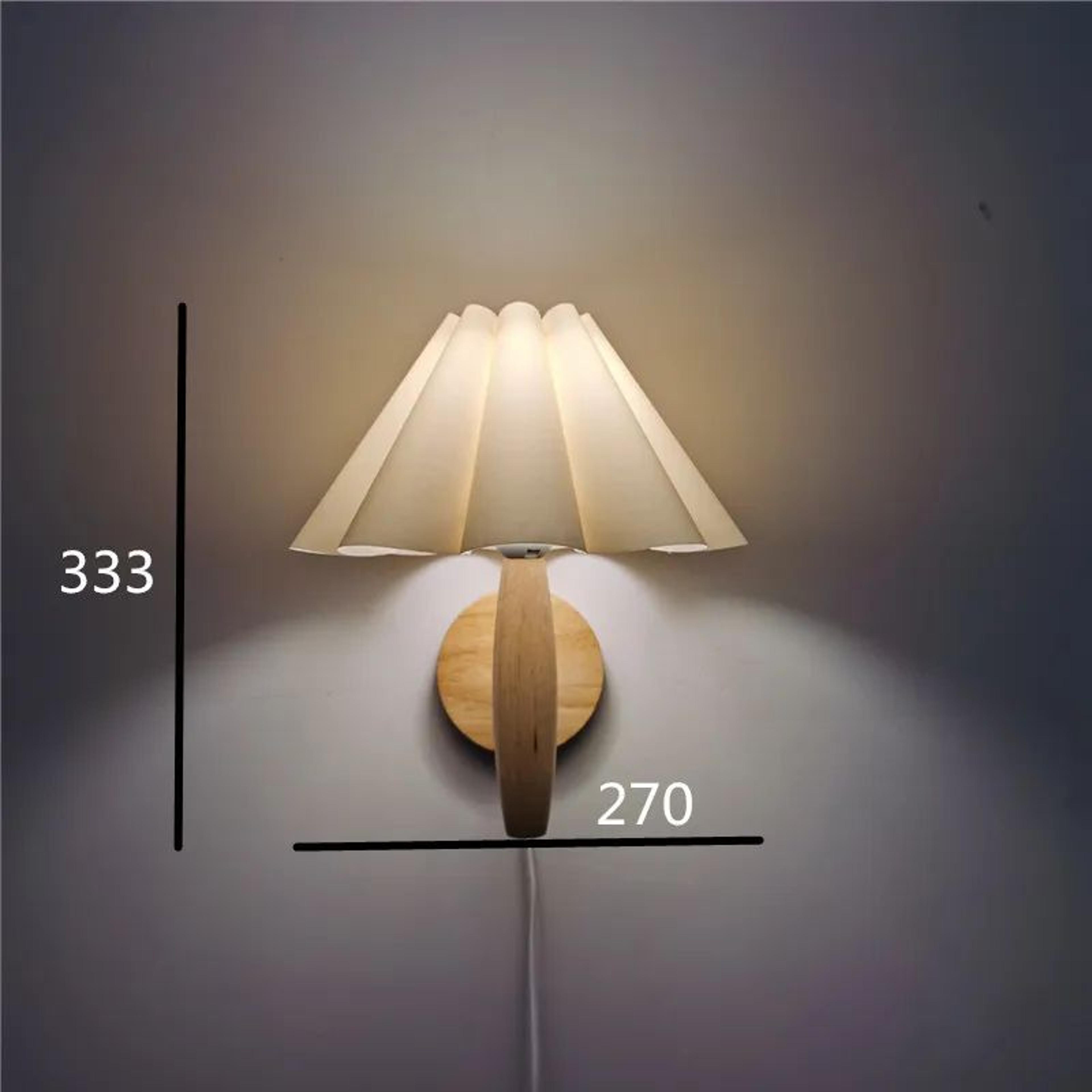 nordic wood petal pleated wall lamp
