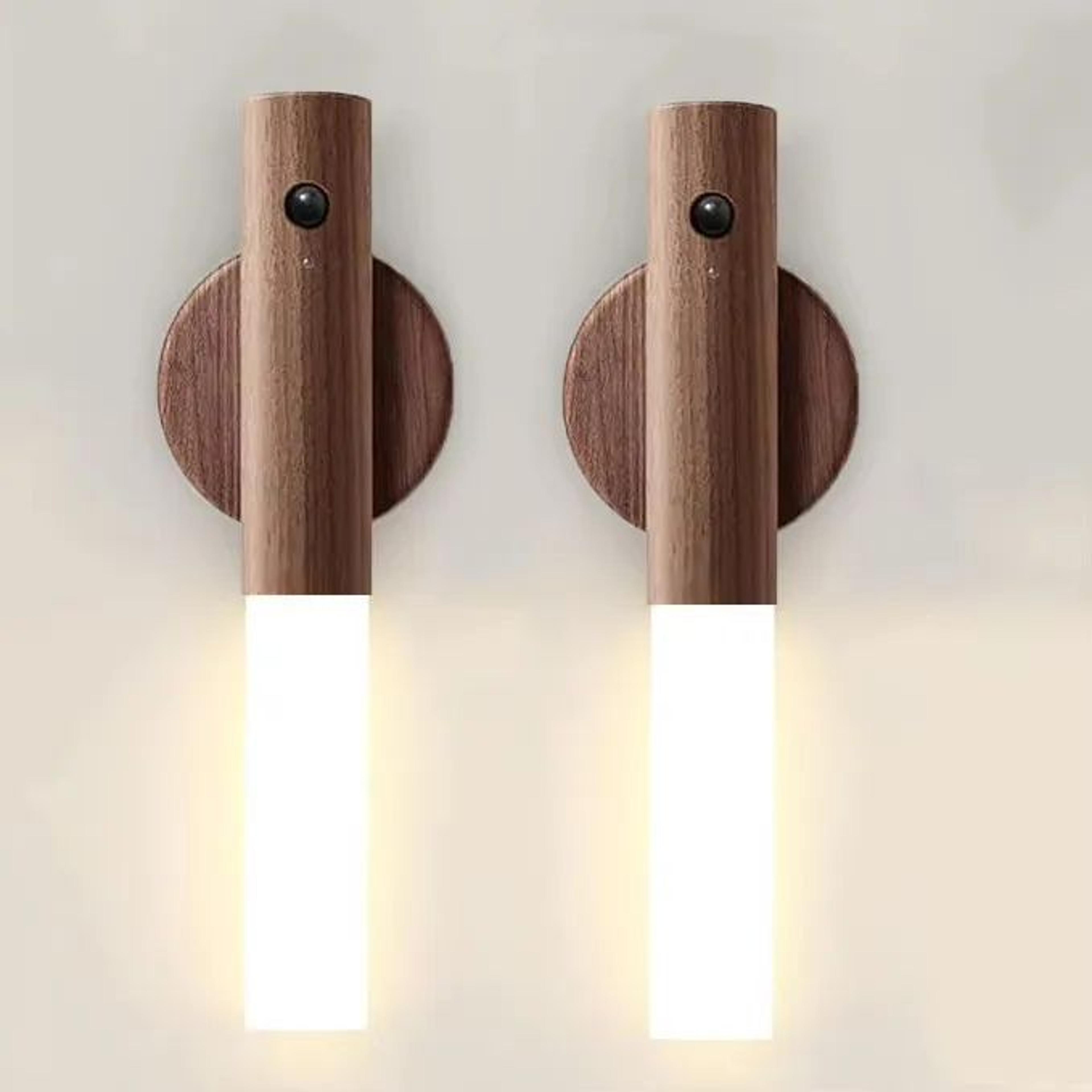 rechargeable wooden motion sensor night light