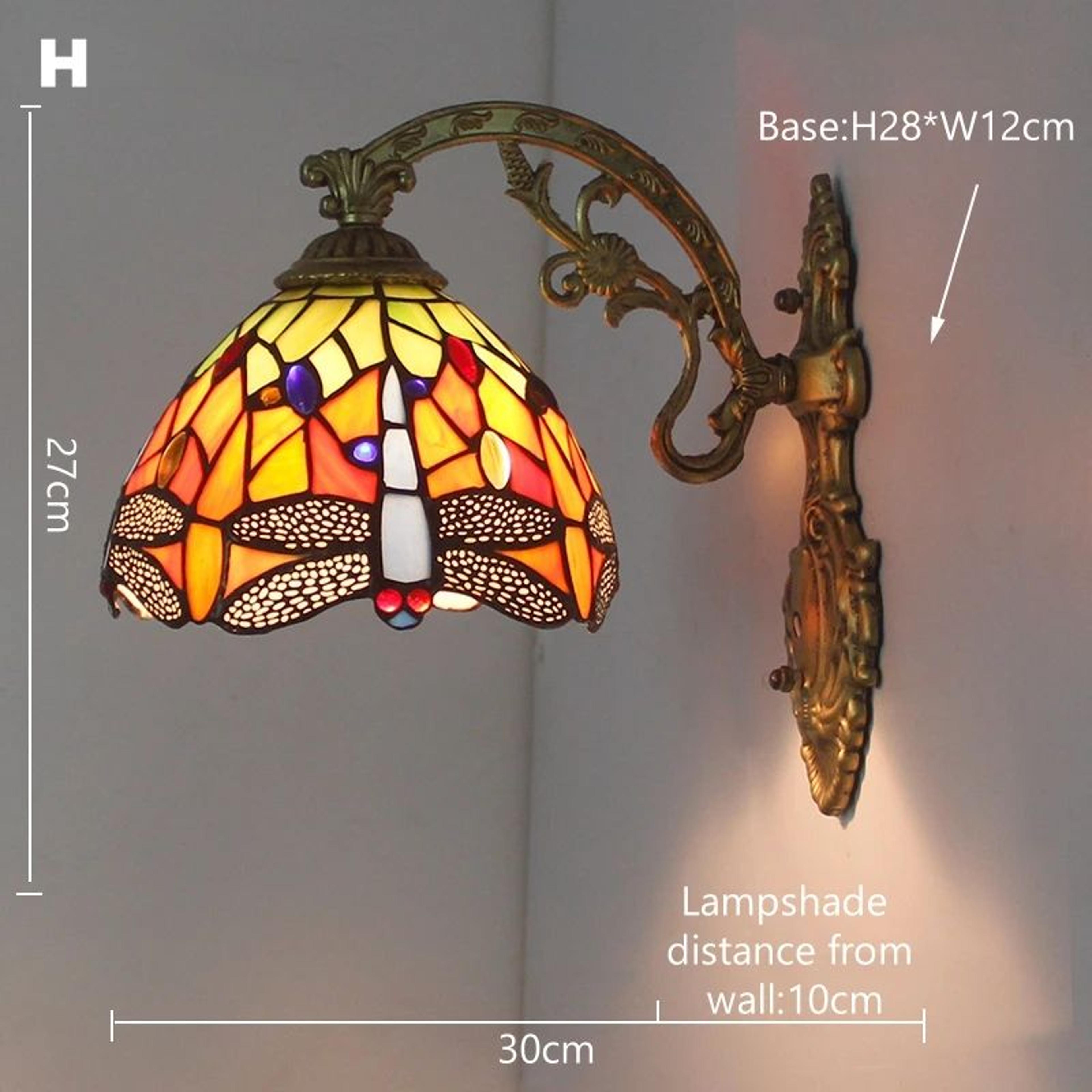 Vintage Tiffany Stained Glass Wall Sconce 13
