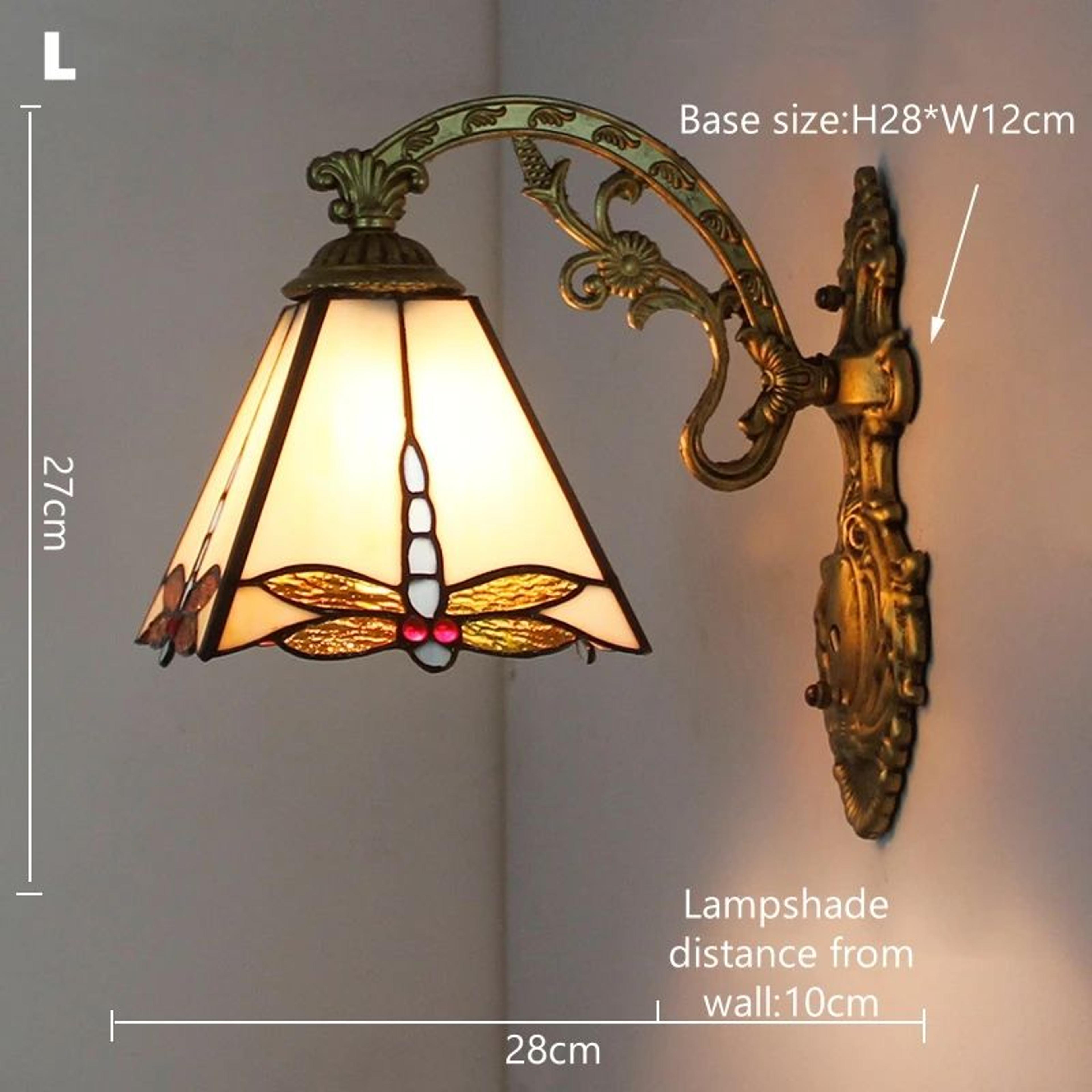 Vintage Tiffany Stained Glass Wall Sconce 16