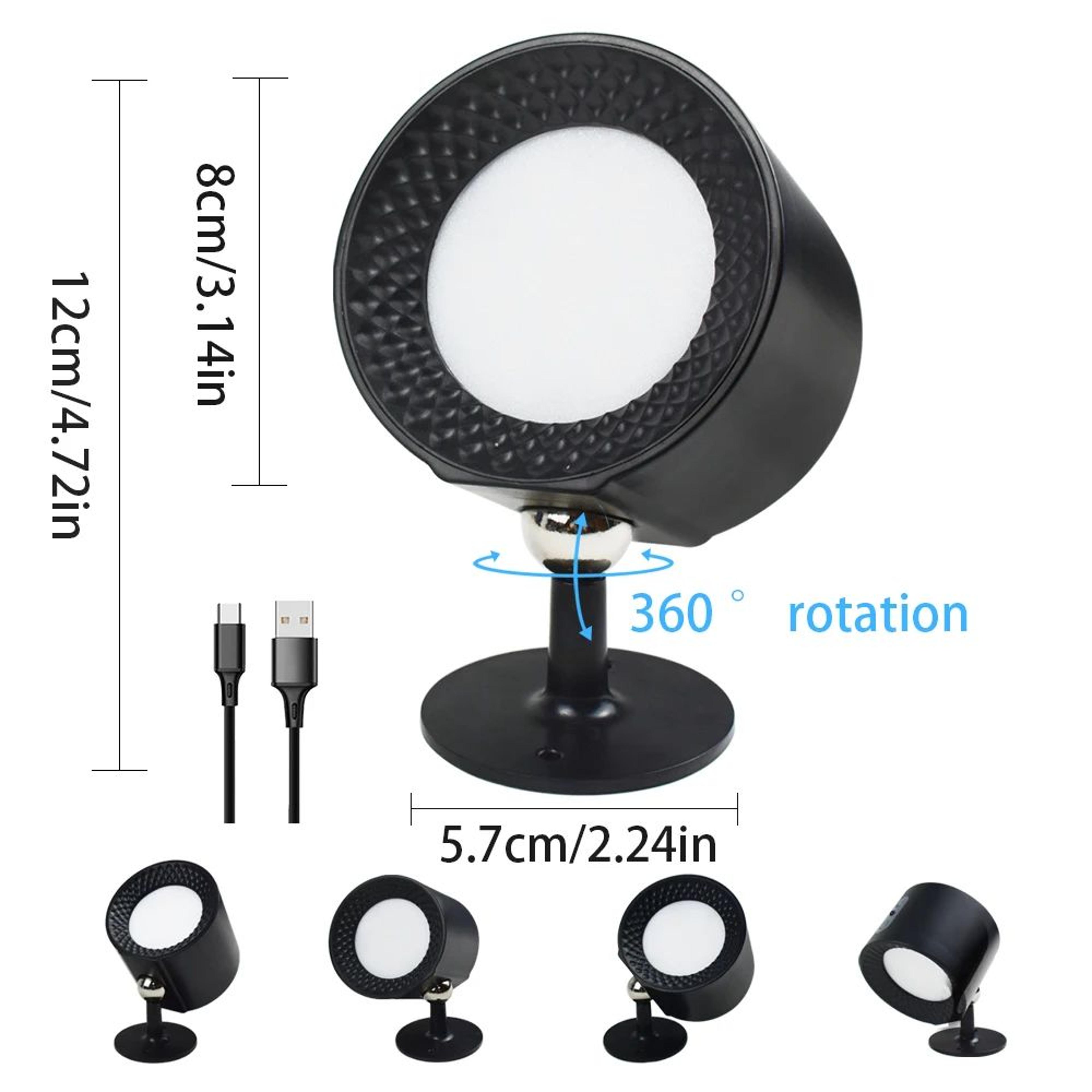 360 Rotating Rechargeable Magnetic LED Wall Light 1