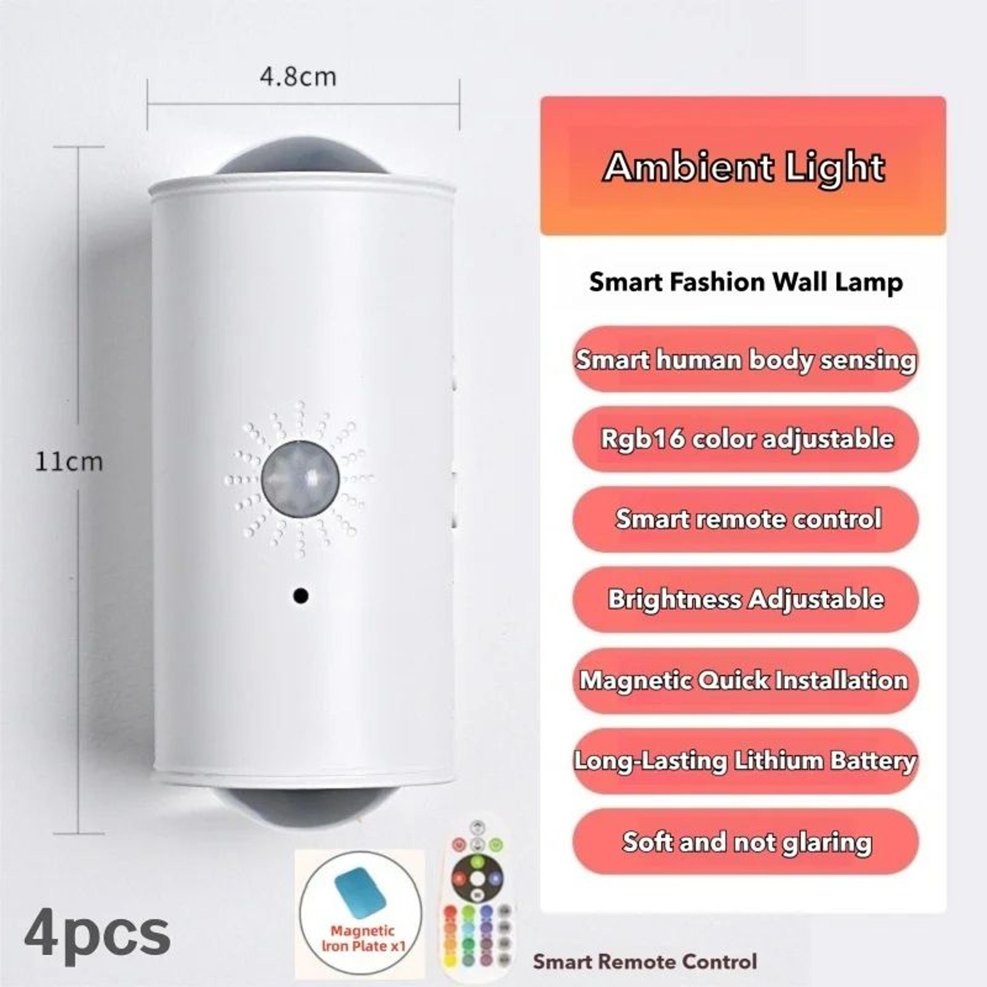 Smart RGB Motion Sensor Magnetic Wall Light 7