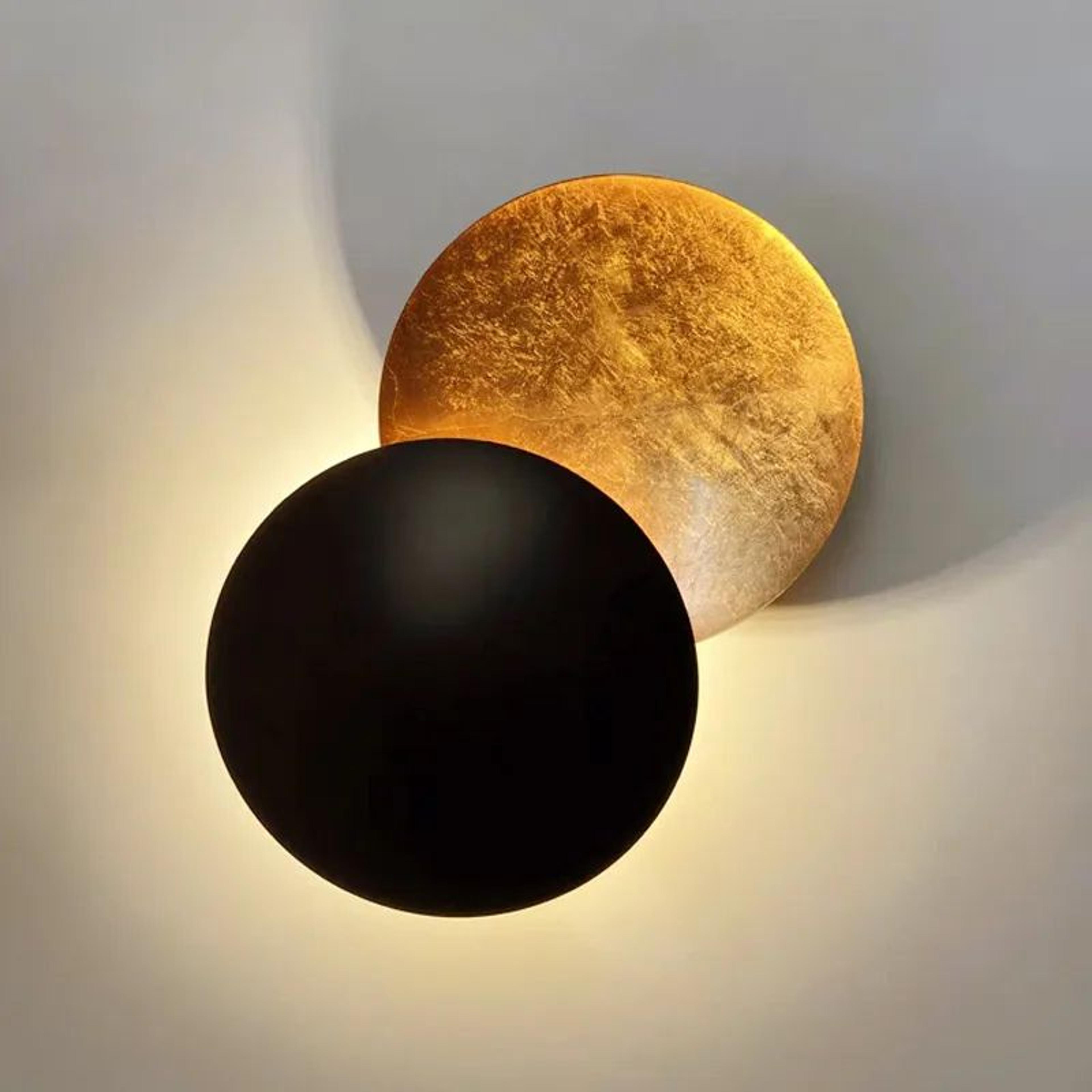 Modern Rotatable Black Gold LED Wall Sconce 2