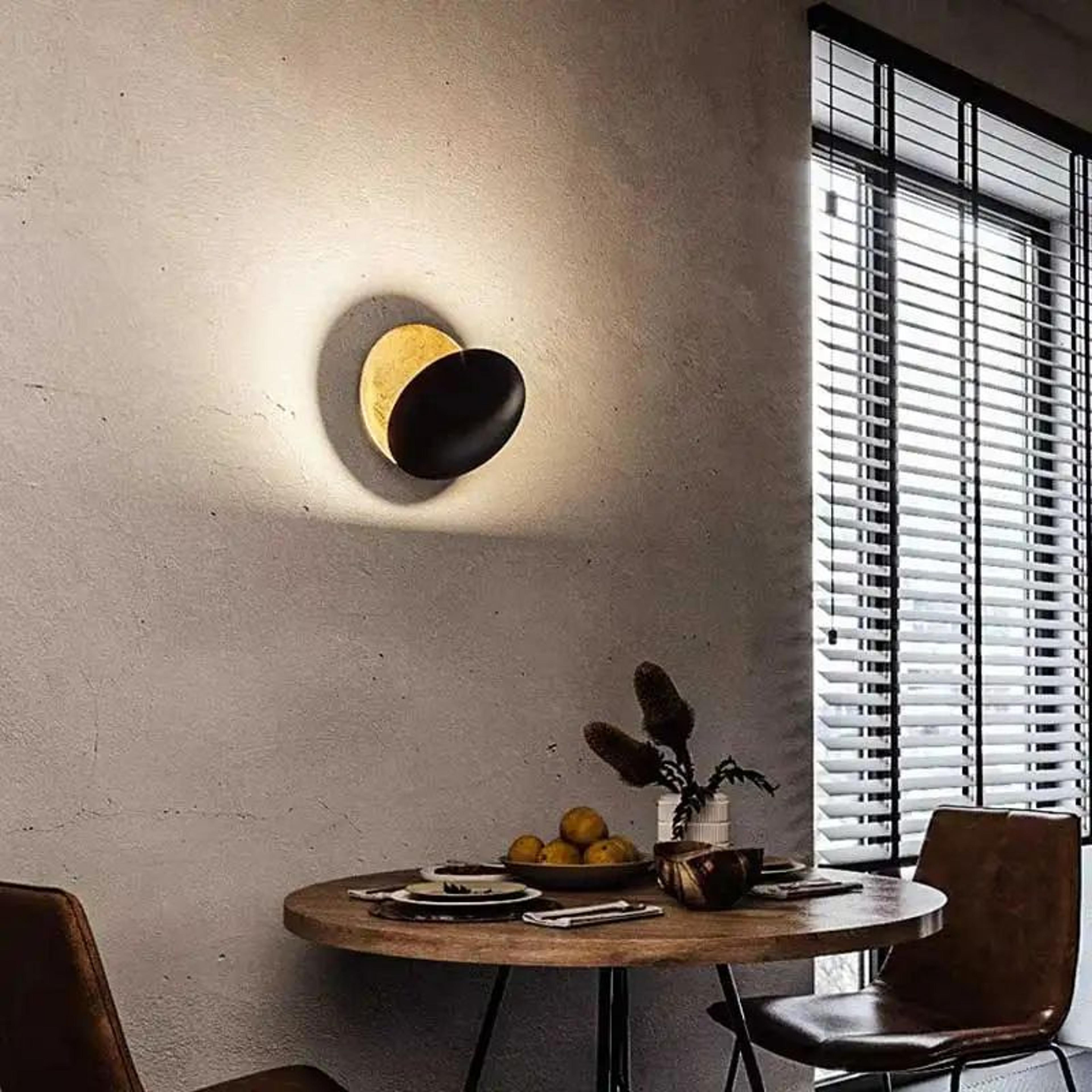 Modern Rotatable Black Gold LED Wall Sconce 5