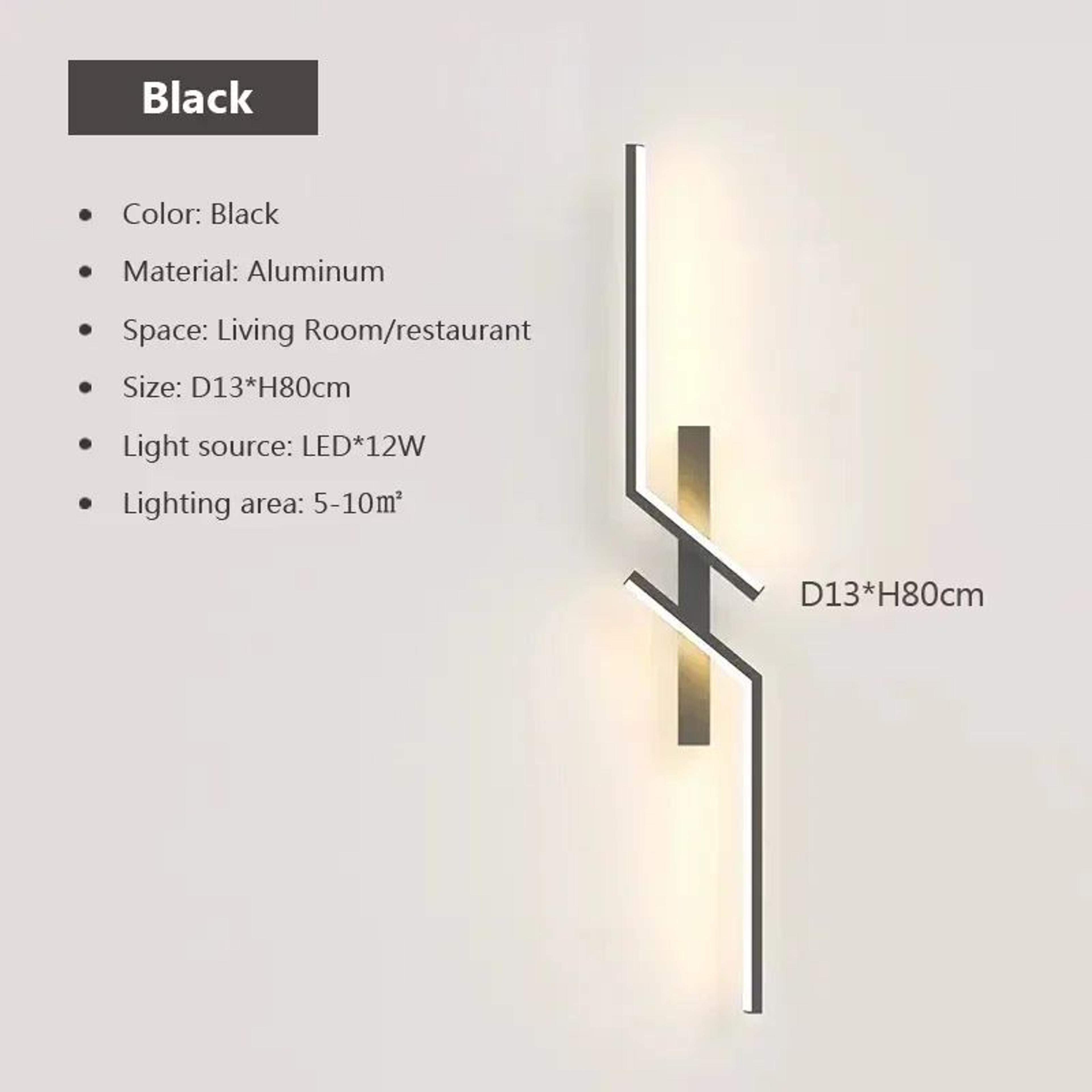 Modern Minimalist Black LED Wall Sconce 10
