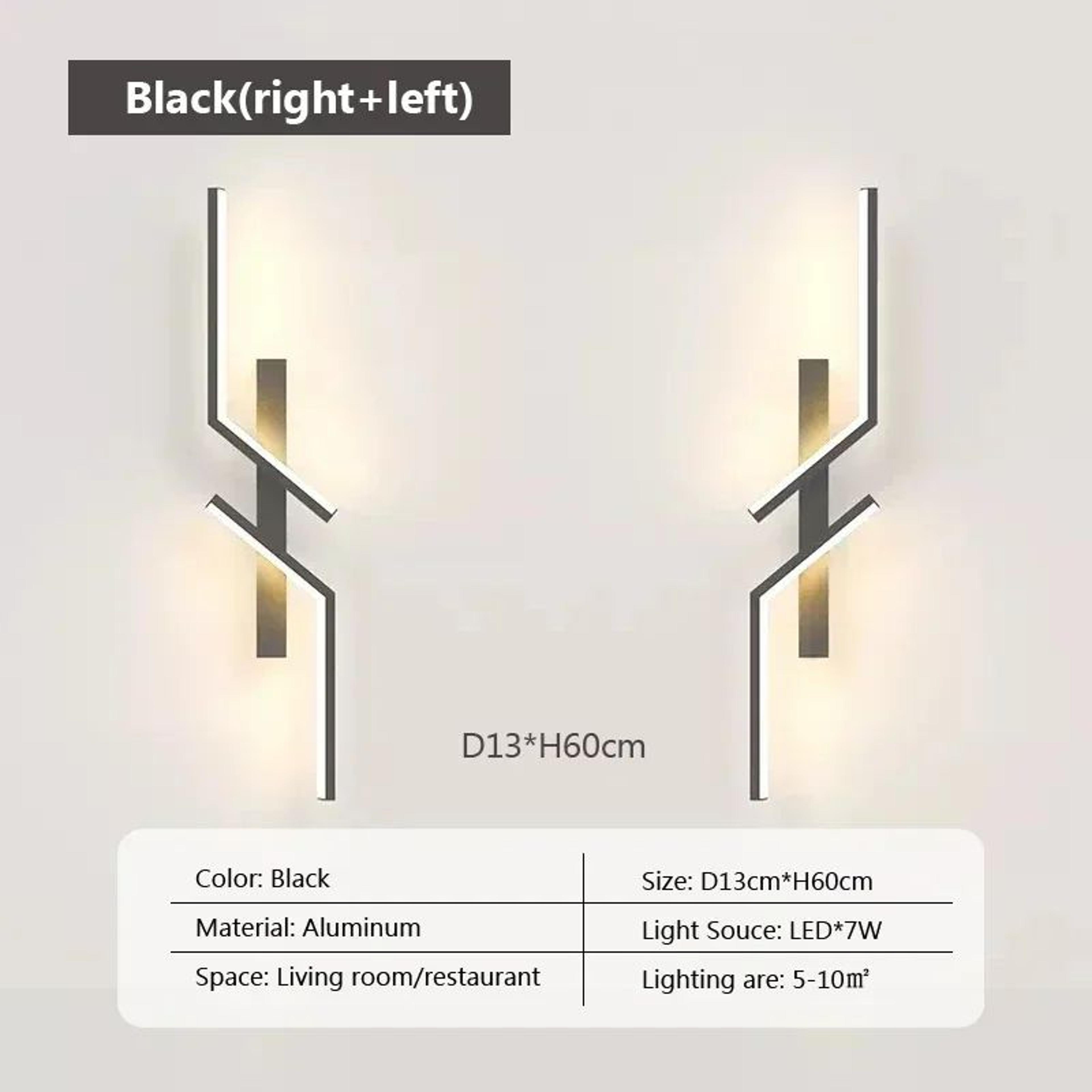 Modern Minimalist Black LED Wall Sconce 6