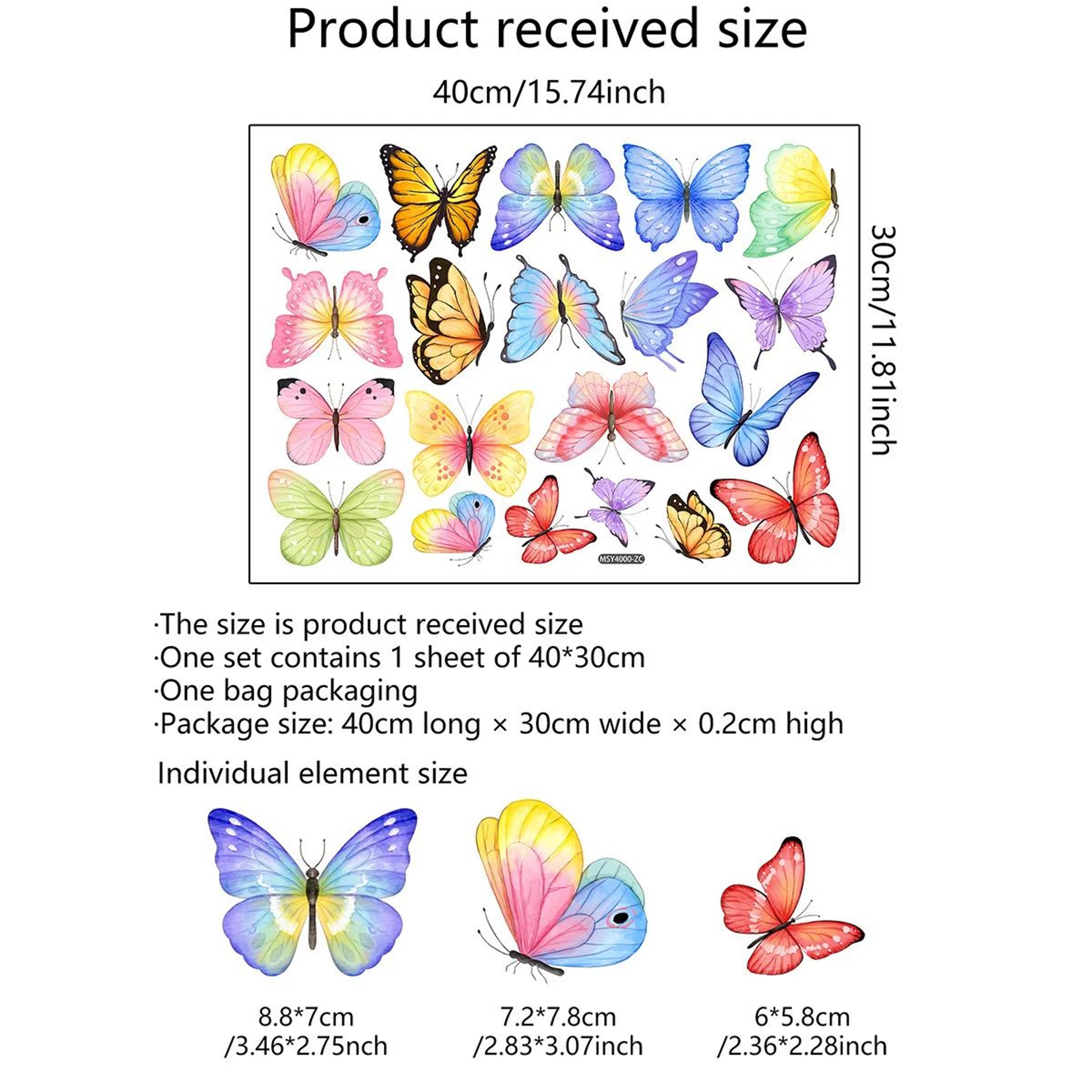 Fluttera Watercolor Butterfly Wall Decals 1