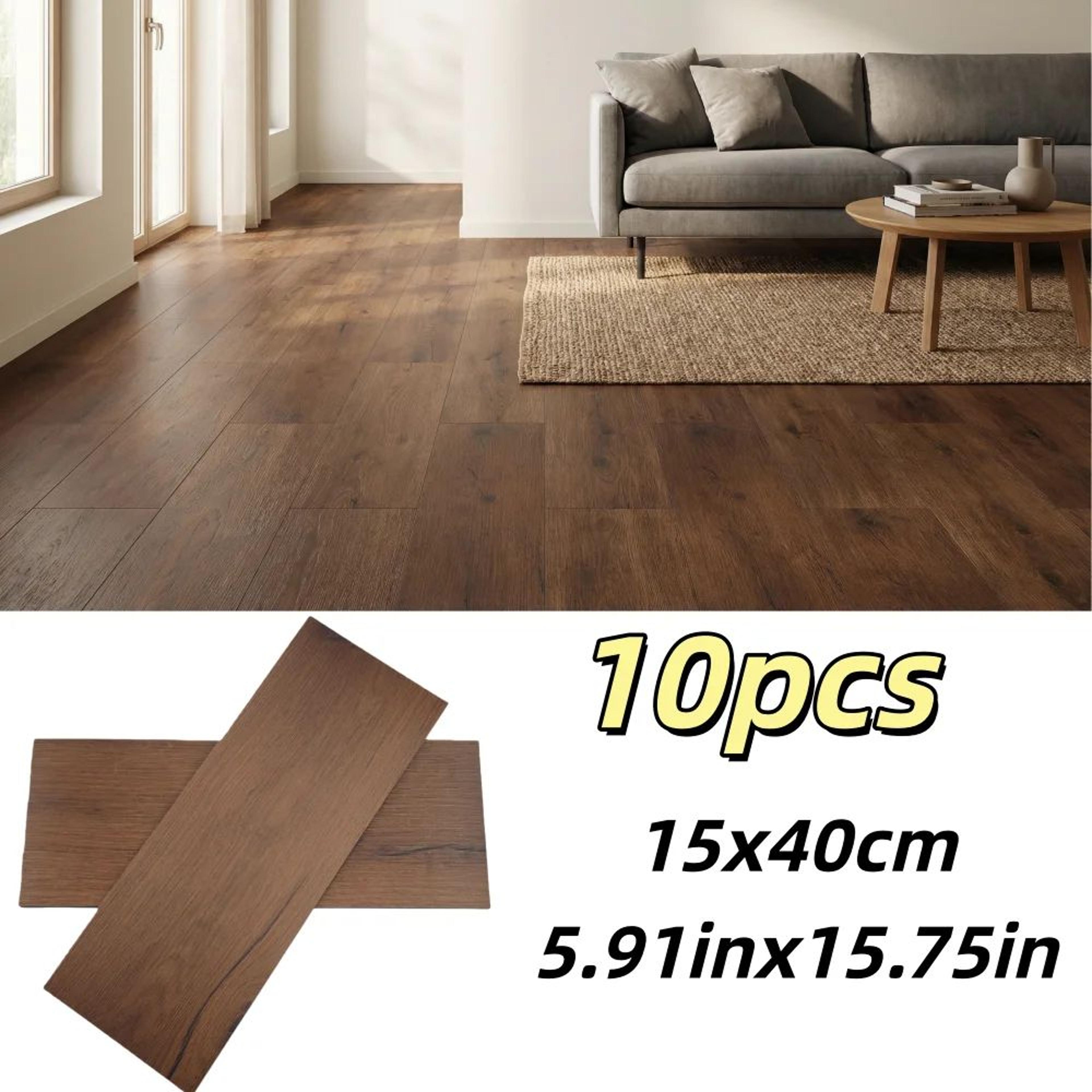 TimberStep Wood Grain Peel And Stick Floor Tiles 8