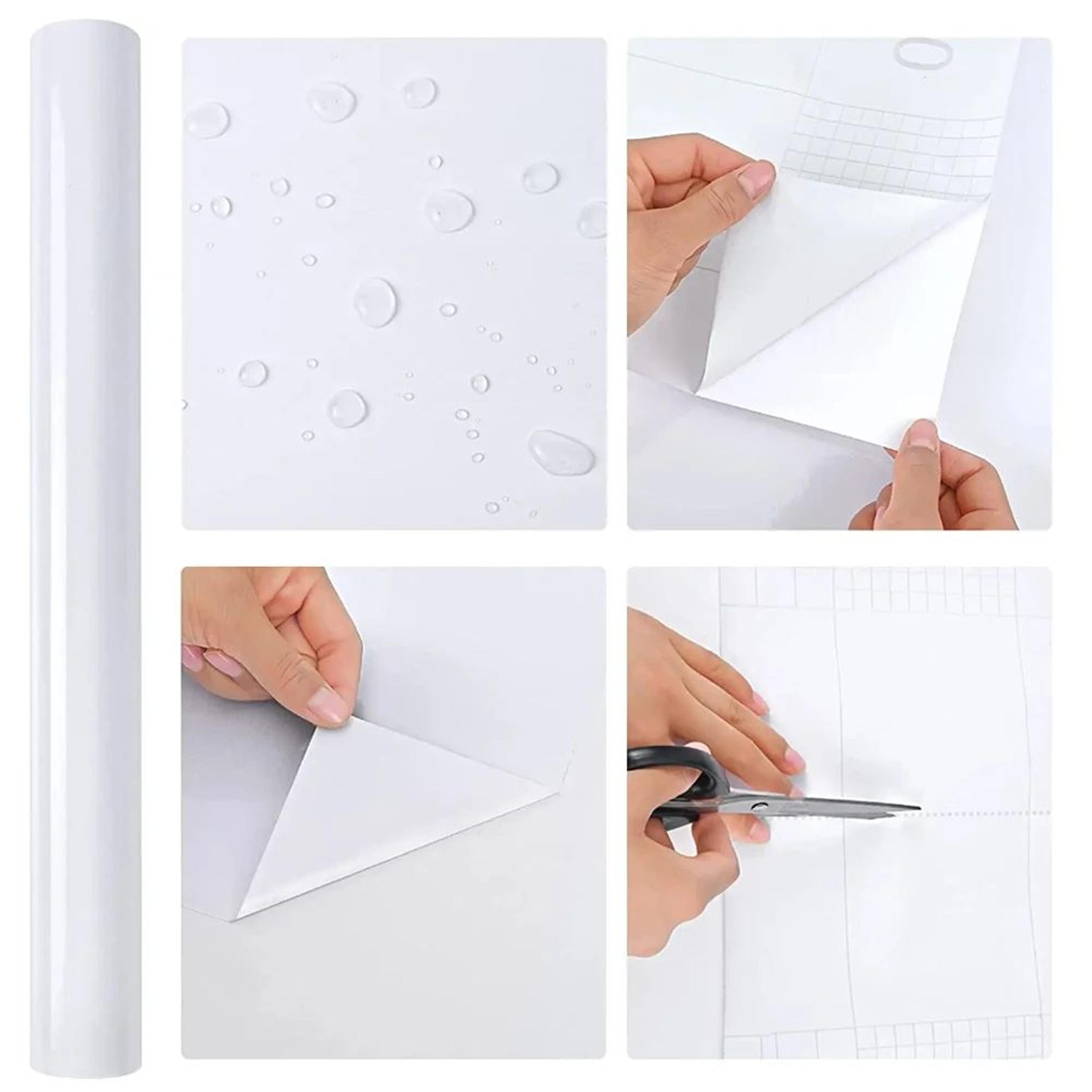 Pearlora White Self Adhesive Furniture Wallpaper 1