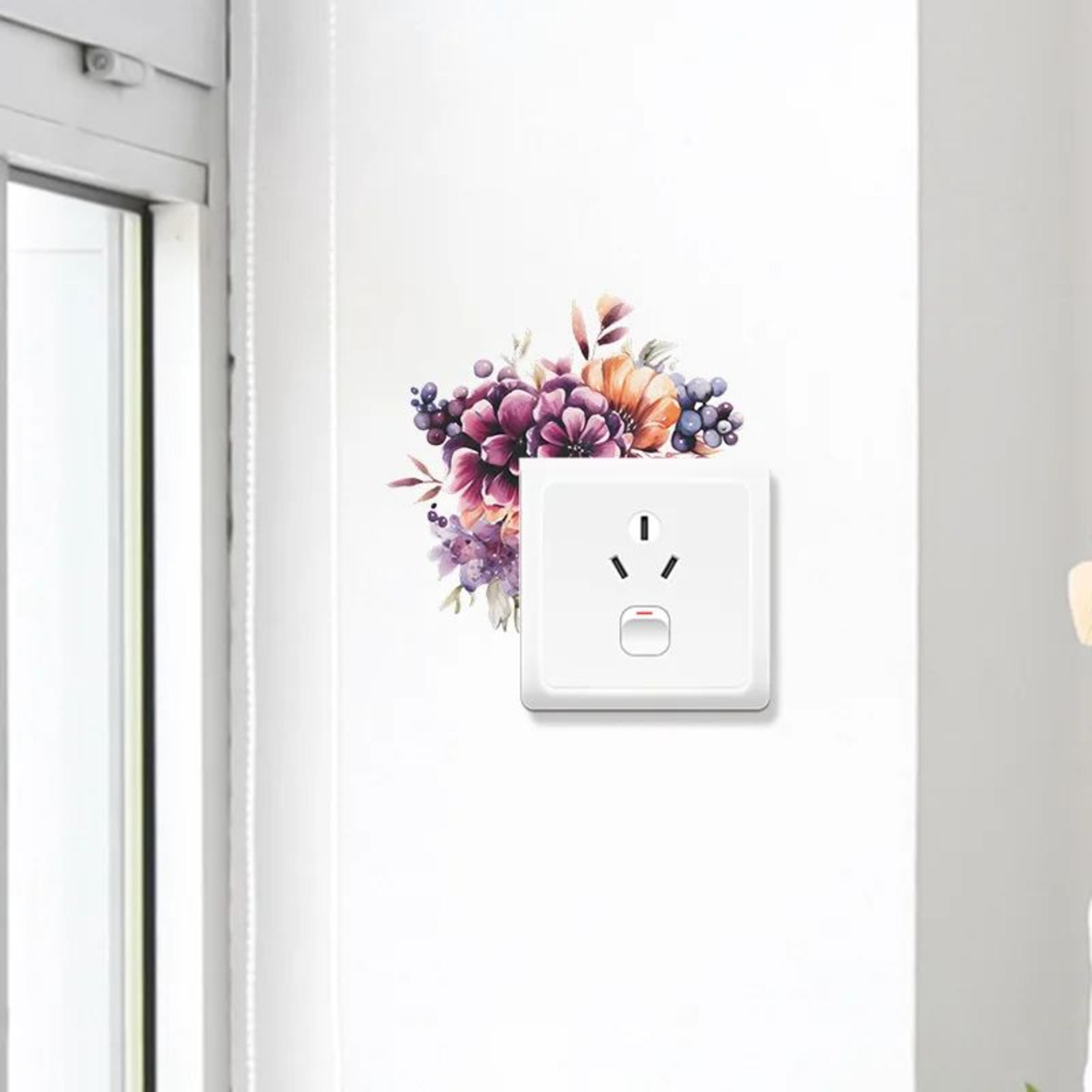 Floralyn Flower Light Switch Wall Decals 5