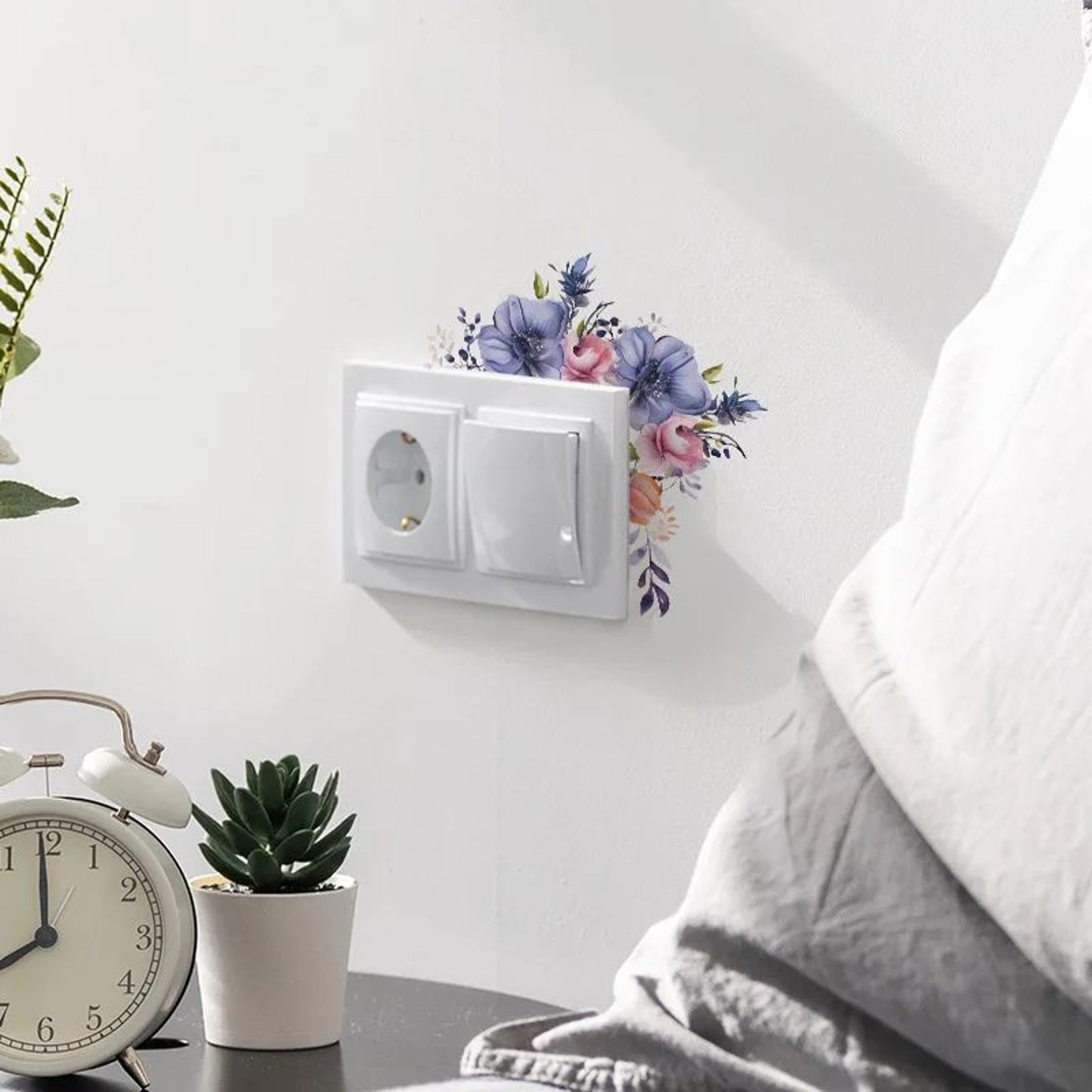 Floralyn Flower Light Switch Wall Decals 7