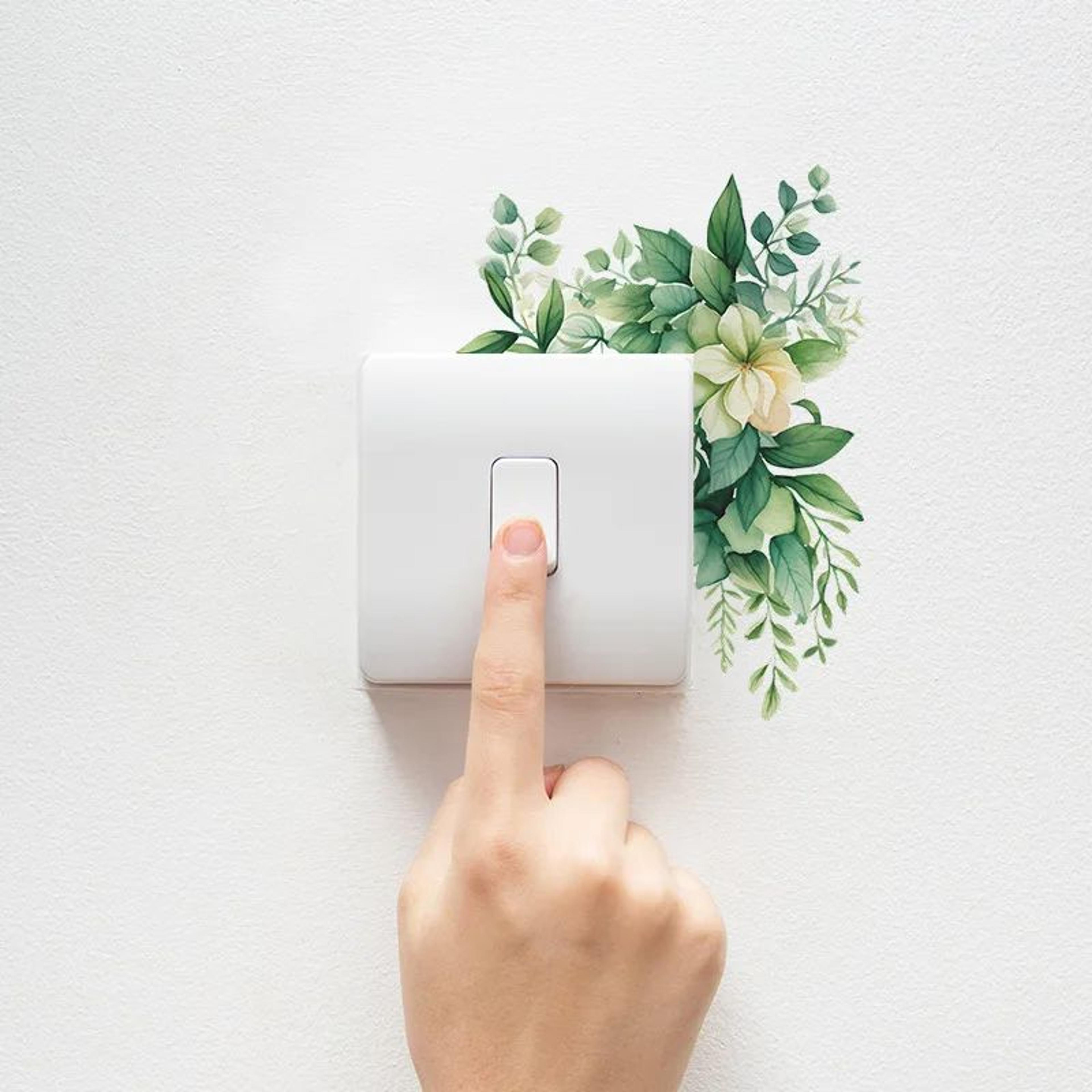 Floralyn Flower Light Switch Wall Decals 2