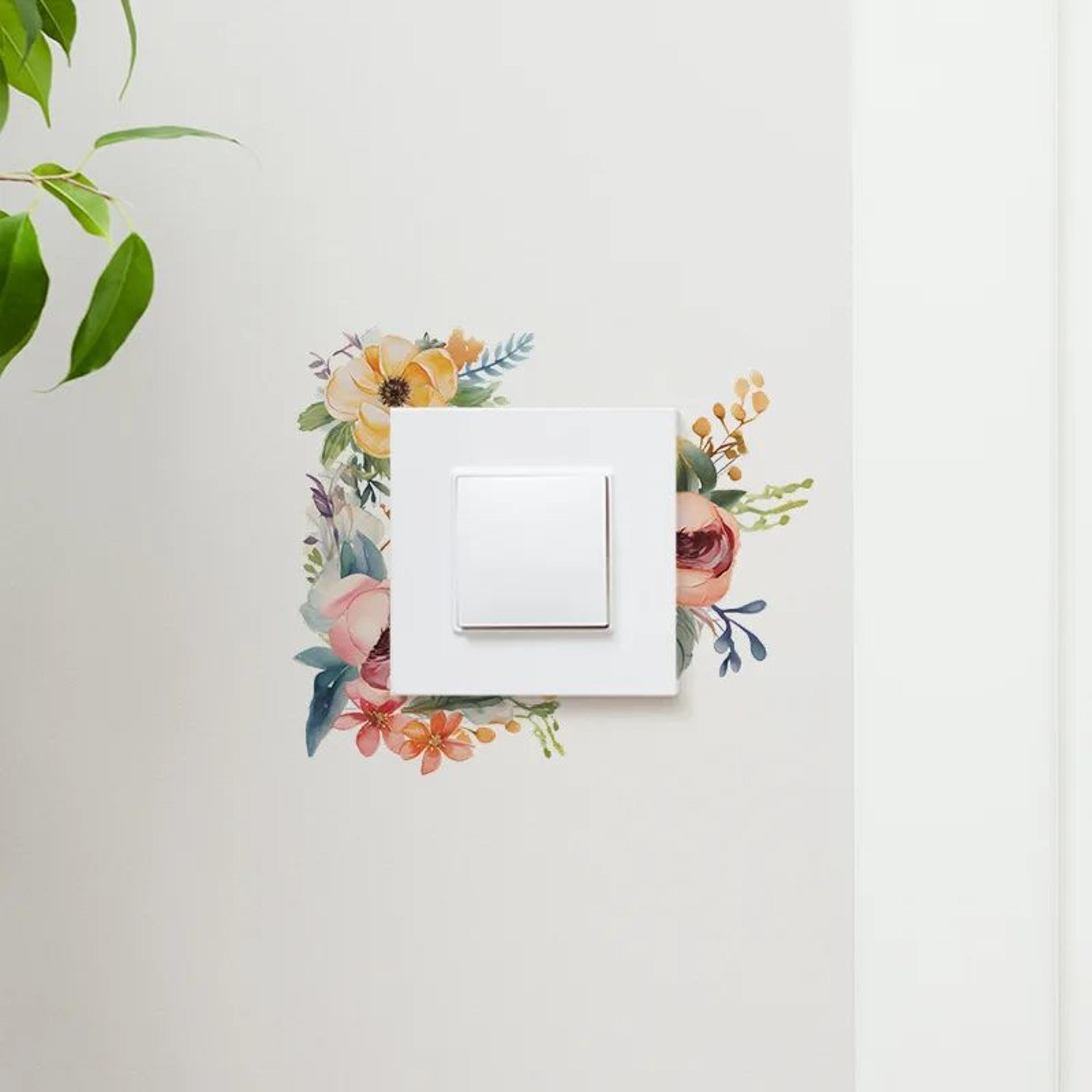 Floralyn Flower Light Switch Wall Decals 10