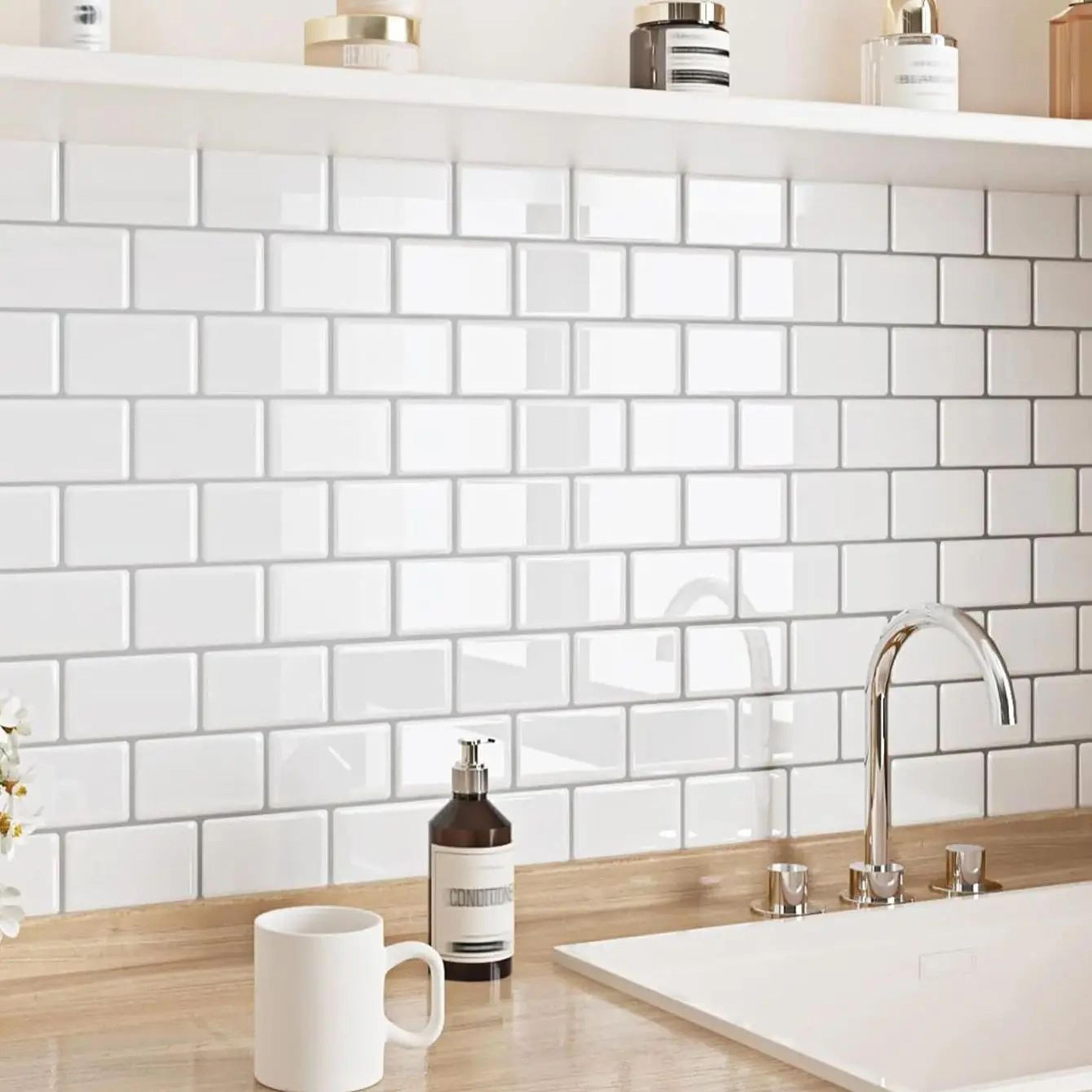 tilevera waterproof peel and stick backsplash tiles
