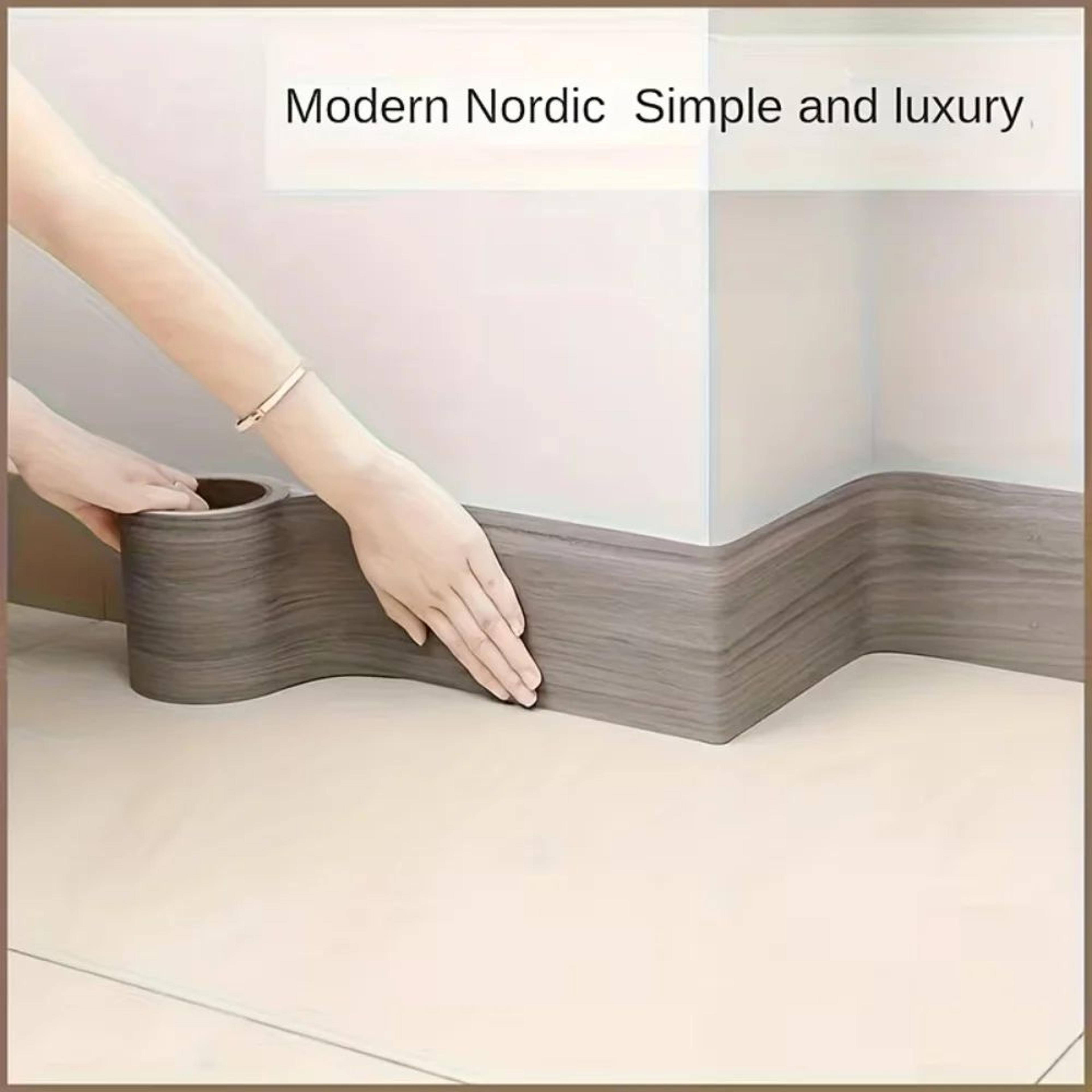 timberedge wood grain peel and stick skirting trim