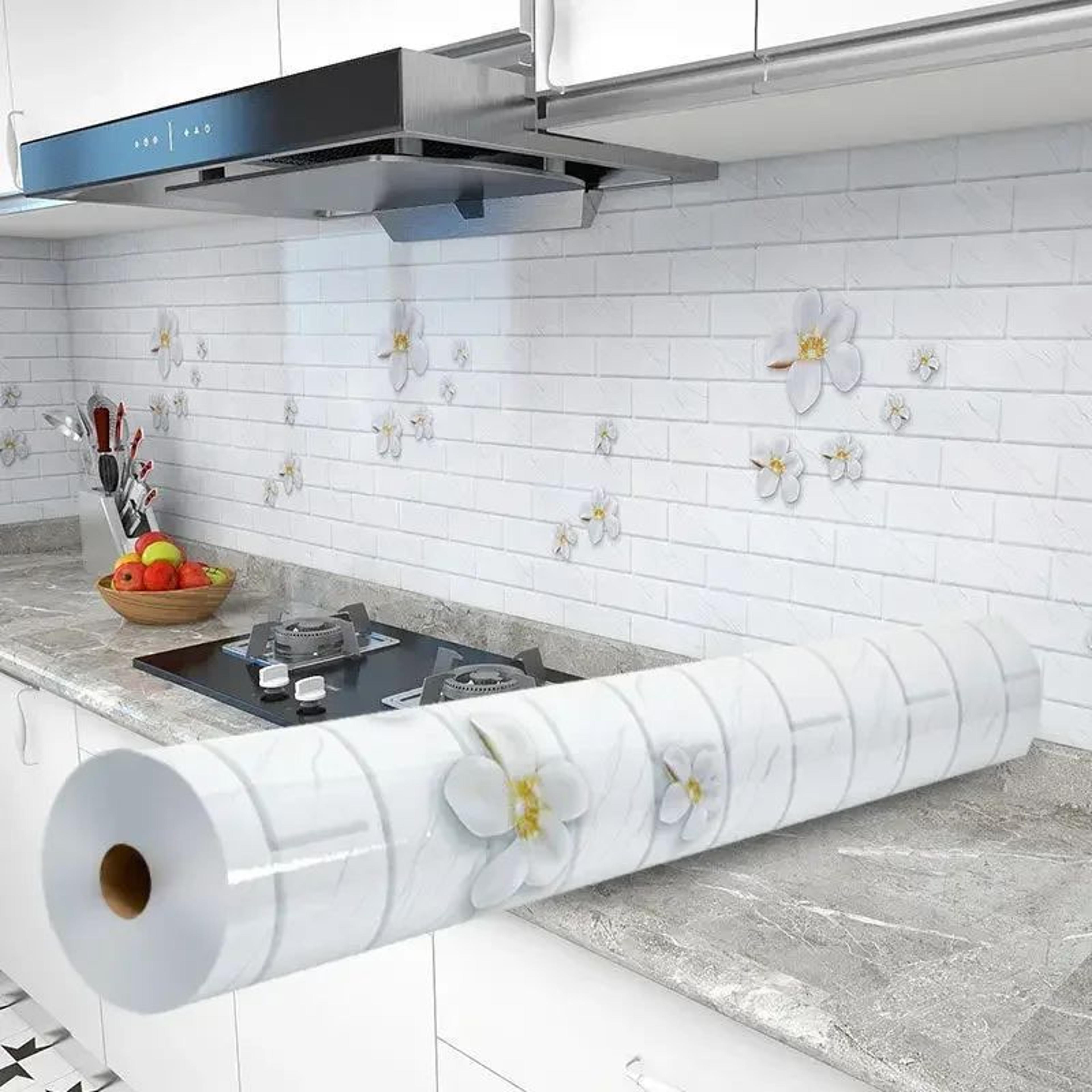 HeatShield Oil Proof Peel And Stick Kitchen Wallpaper 8