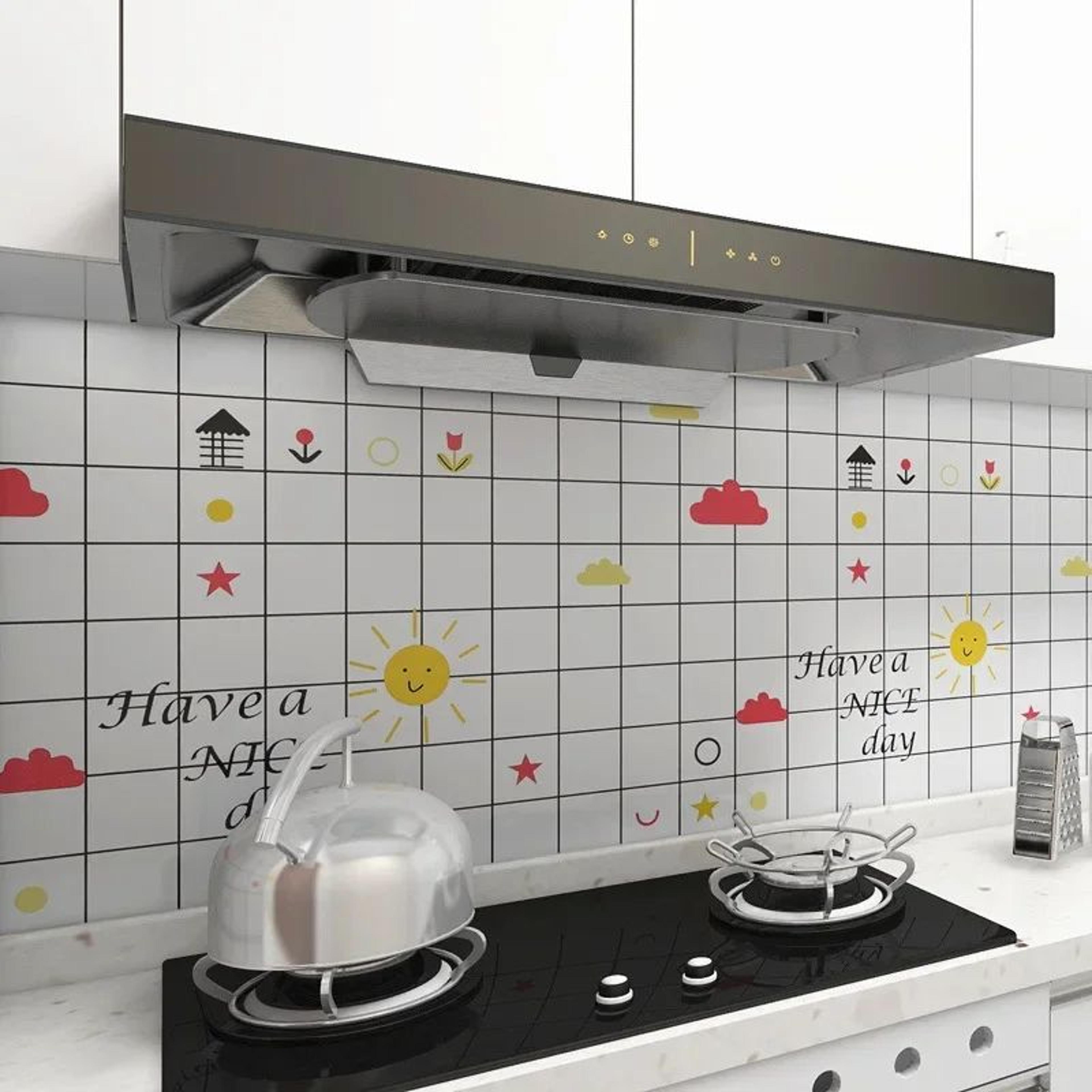 HeatShield Oil Proof Peel And Stick Kitchen Wallpaper 17