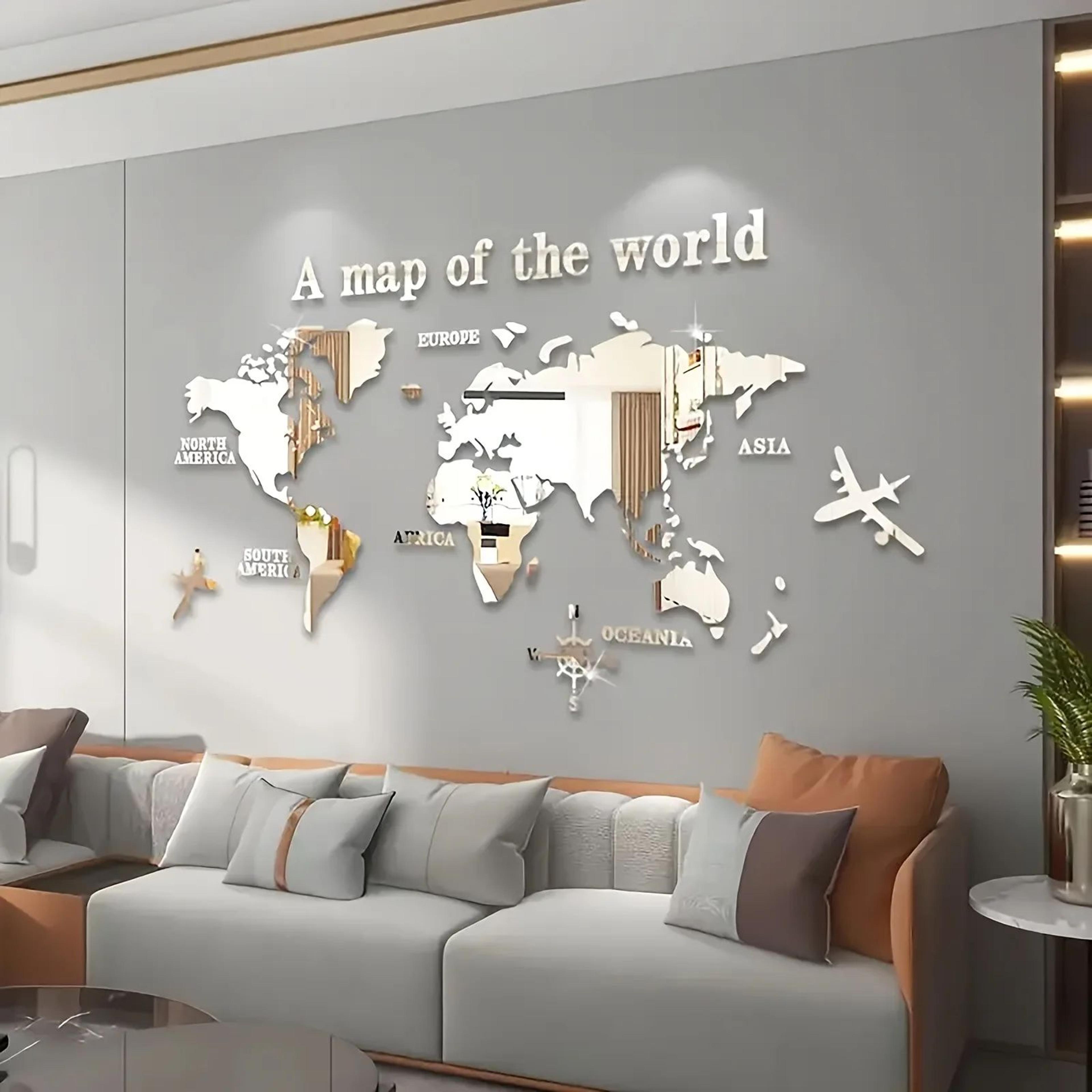 AtlasReflect 3D Acrylic World Map Wall Decor 12