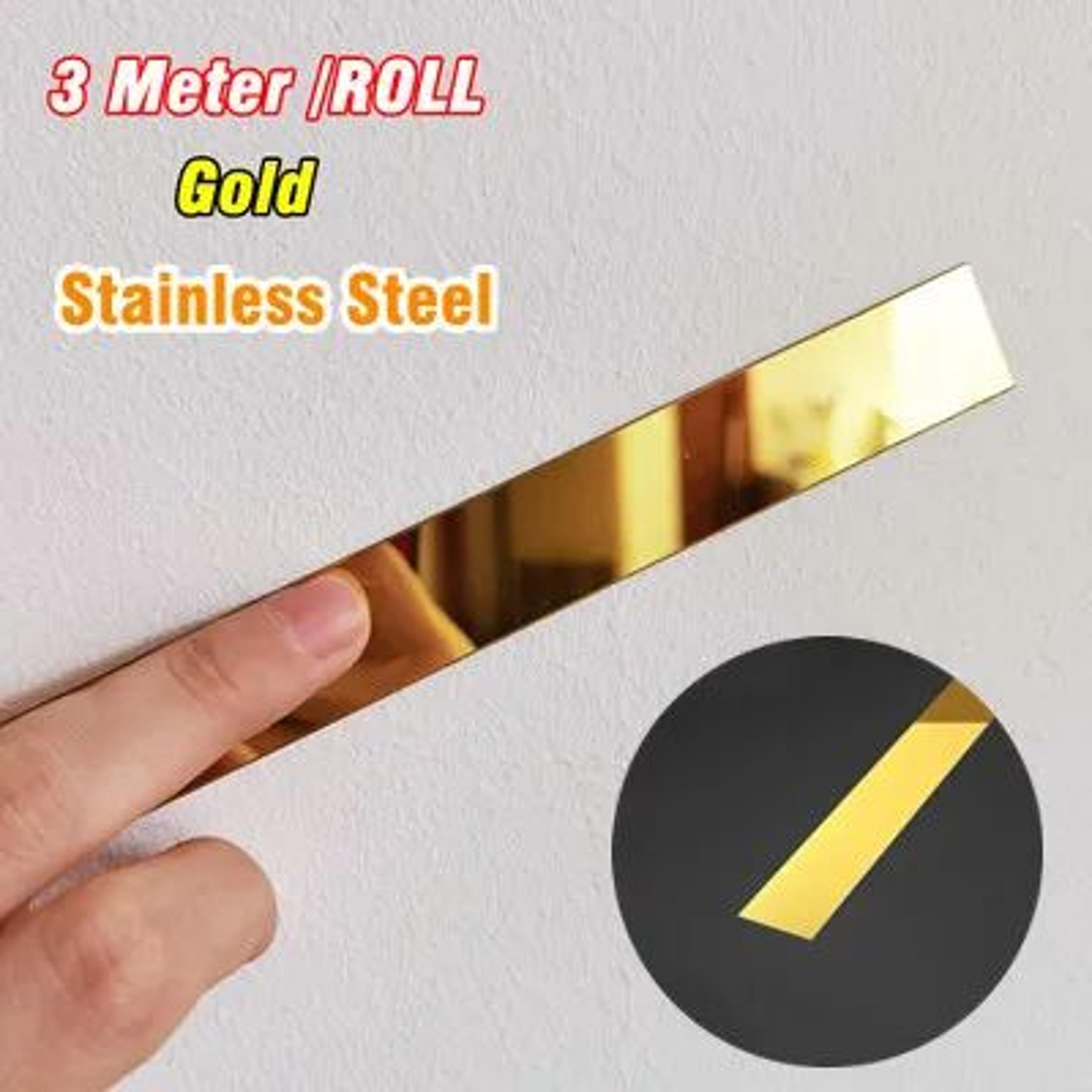 Steeluxe Stainless Steel Peel And Stick Decorative Trim 10