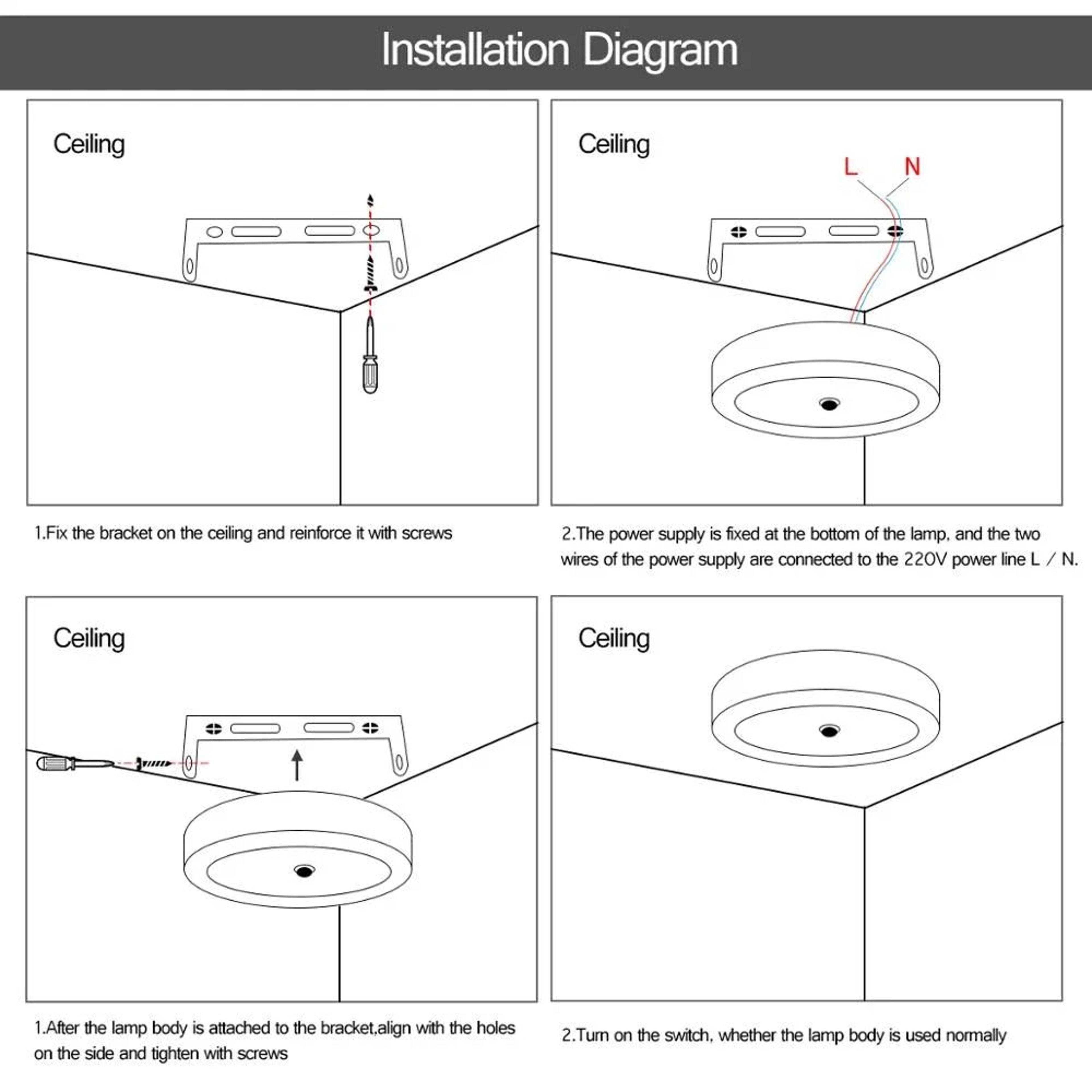 Sensora PIR Motion Sensor LED Ceiling Light 5