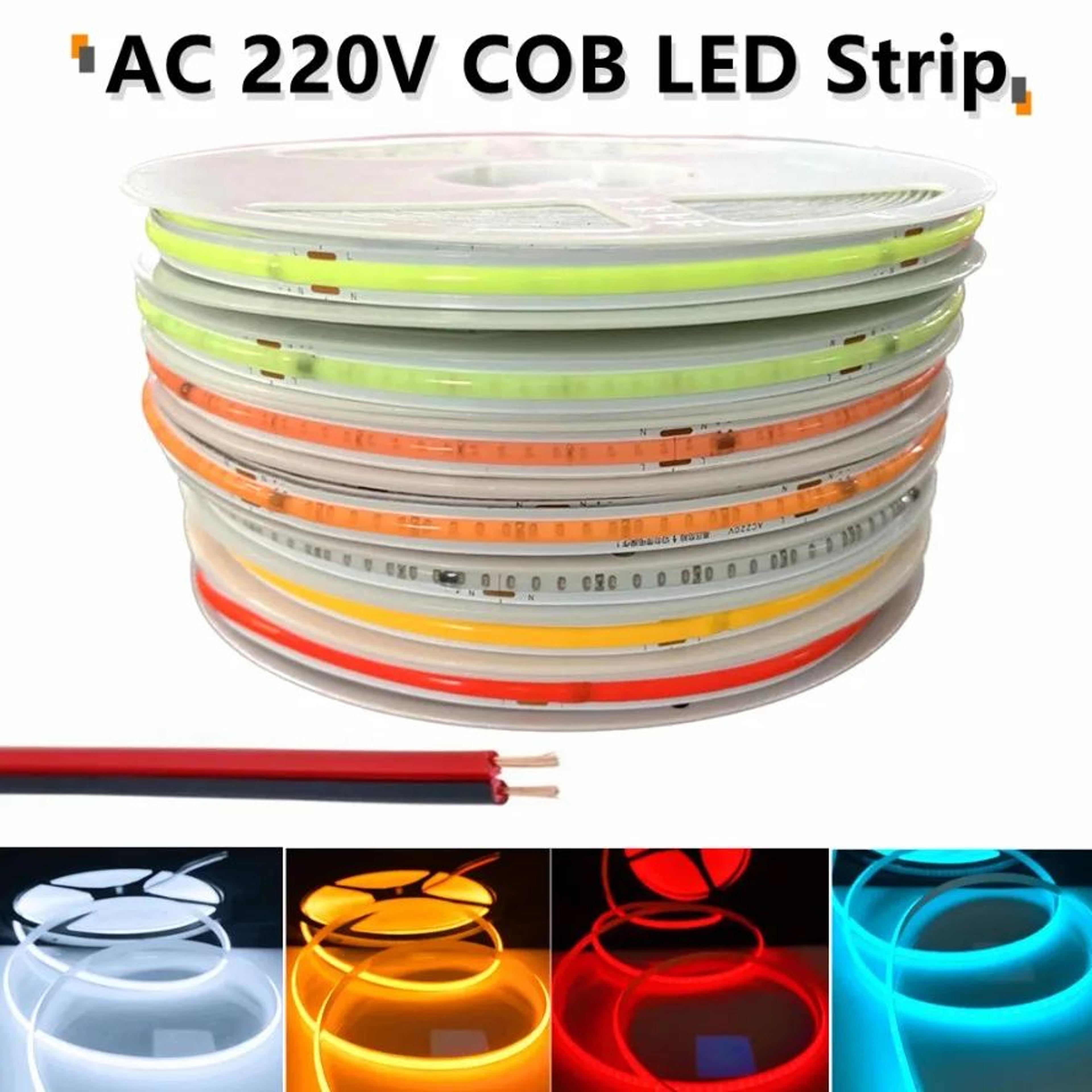 high brightness 220v cob led strip light