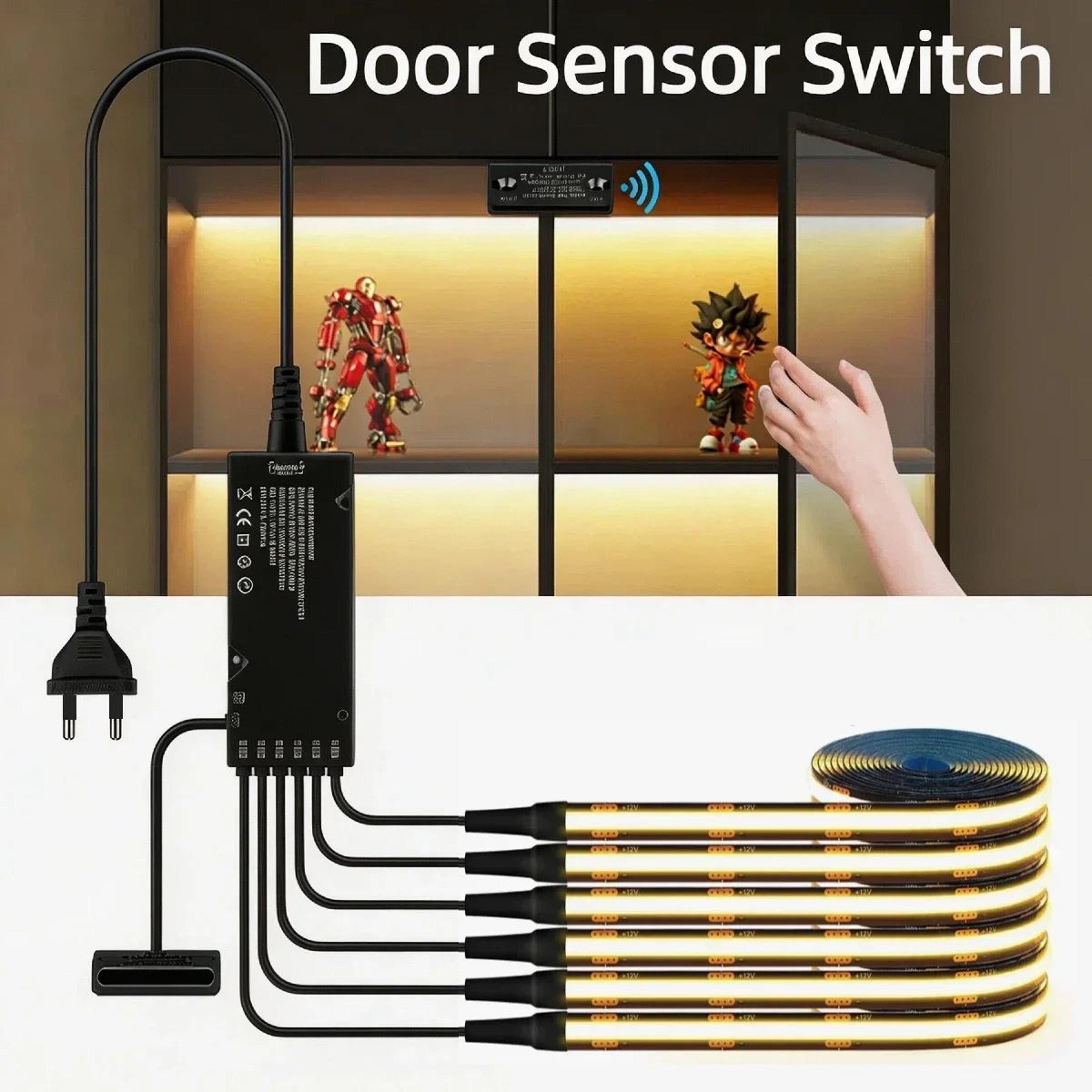 smart door sensor cob led cabinet light set
