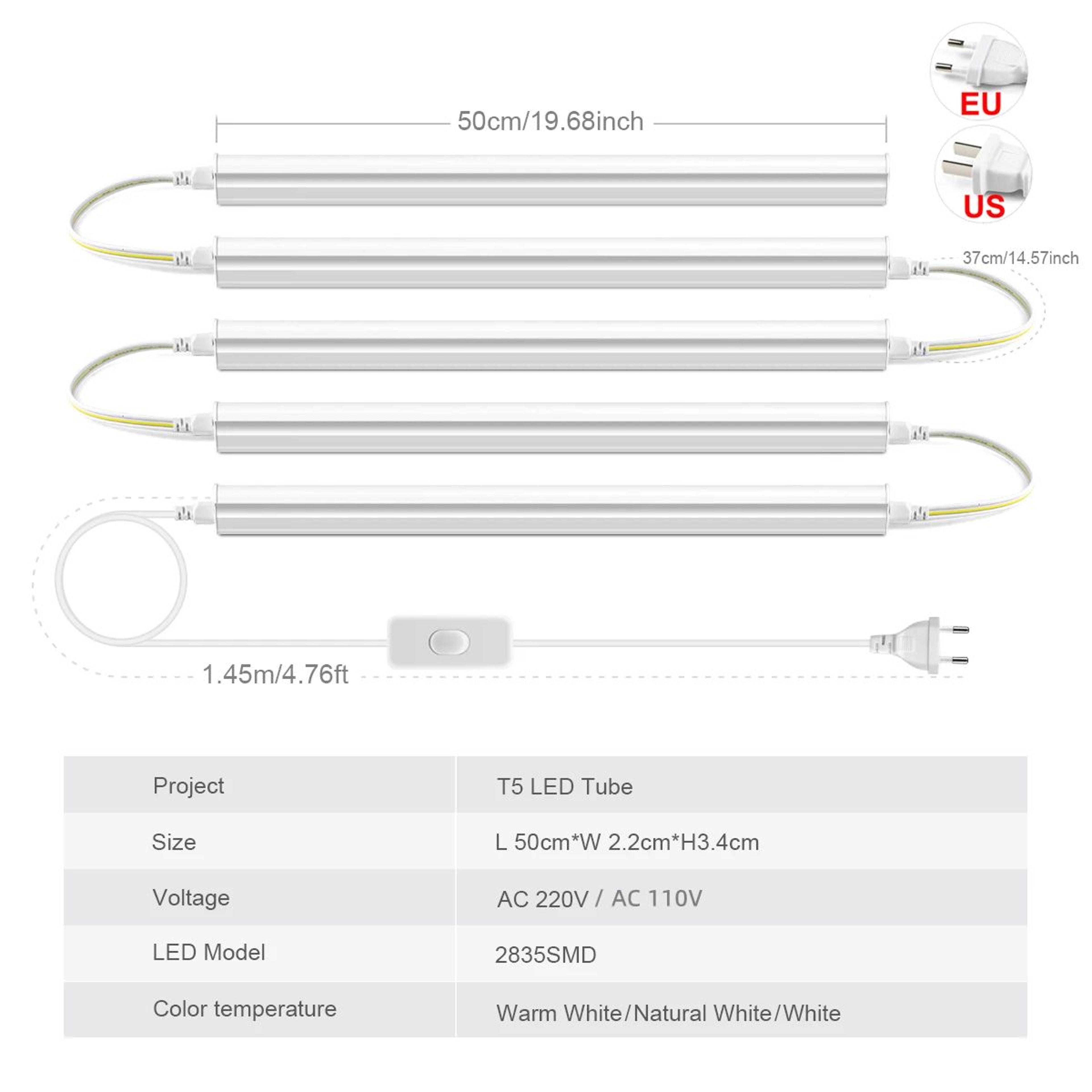 15W T5 LED Tube Light Flicker Free Ceiling Lamp 2