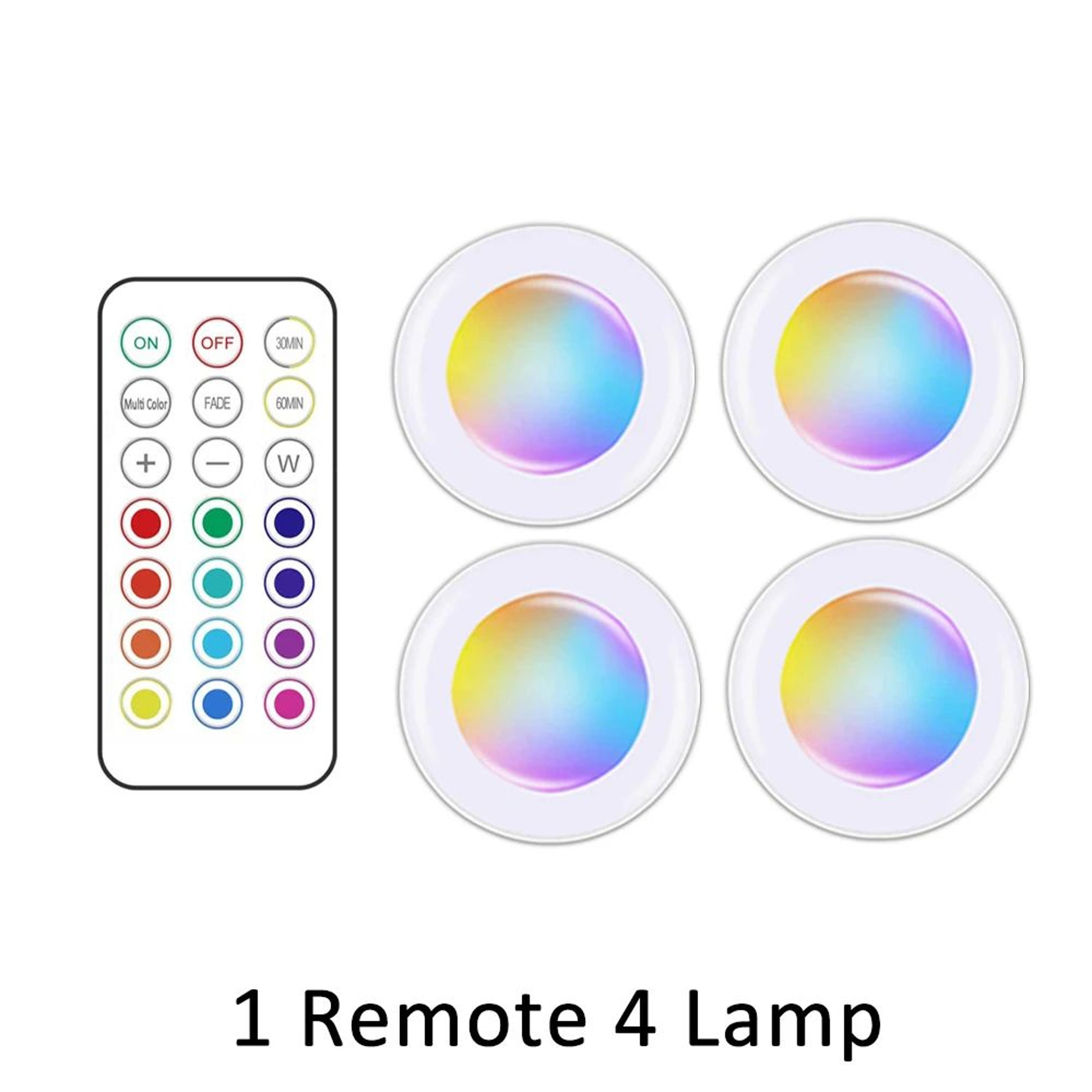 Wireless RGB Under Cabinet Puck Lights 9