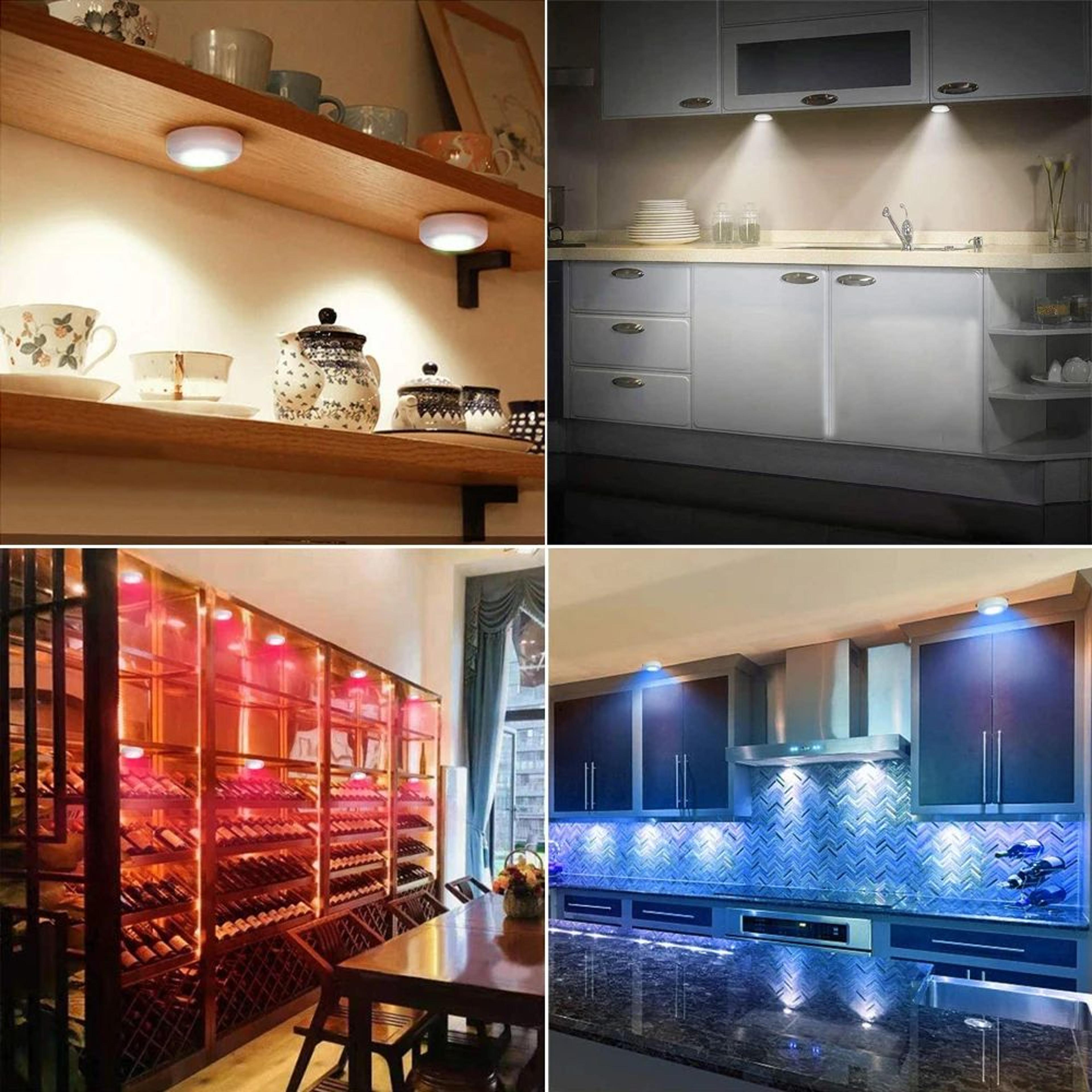 Wireless RGB Under Cabinet Puck Lights 4