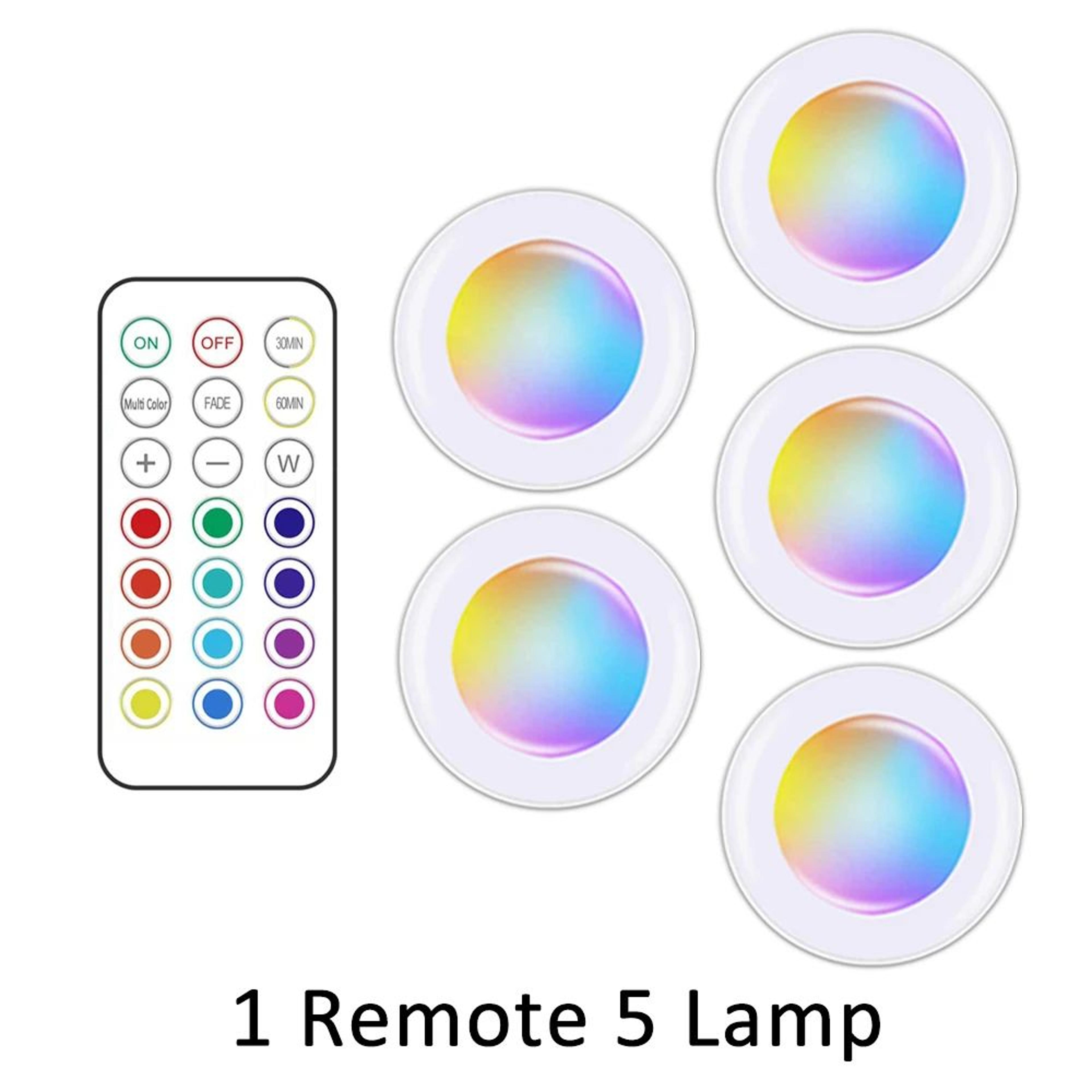 Wireless RGB Under Cabinet Puck Lights 10