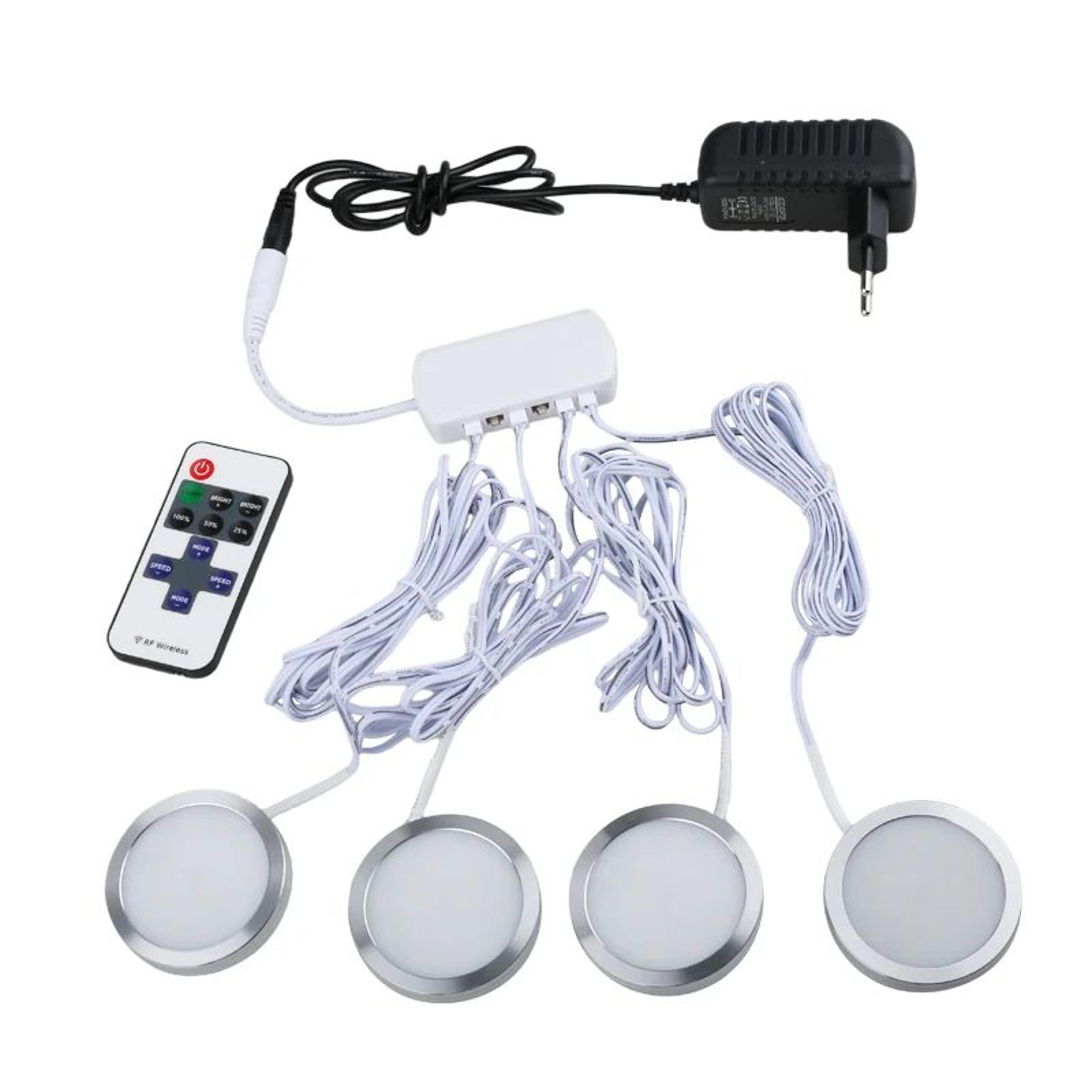 12V Remote Control LED Cabinet Puck Lights 3