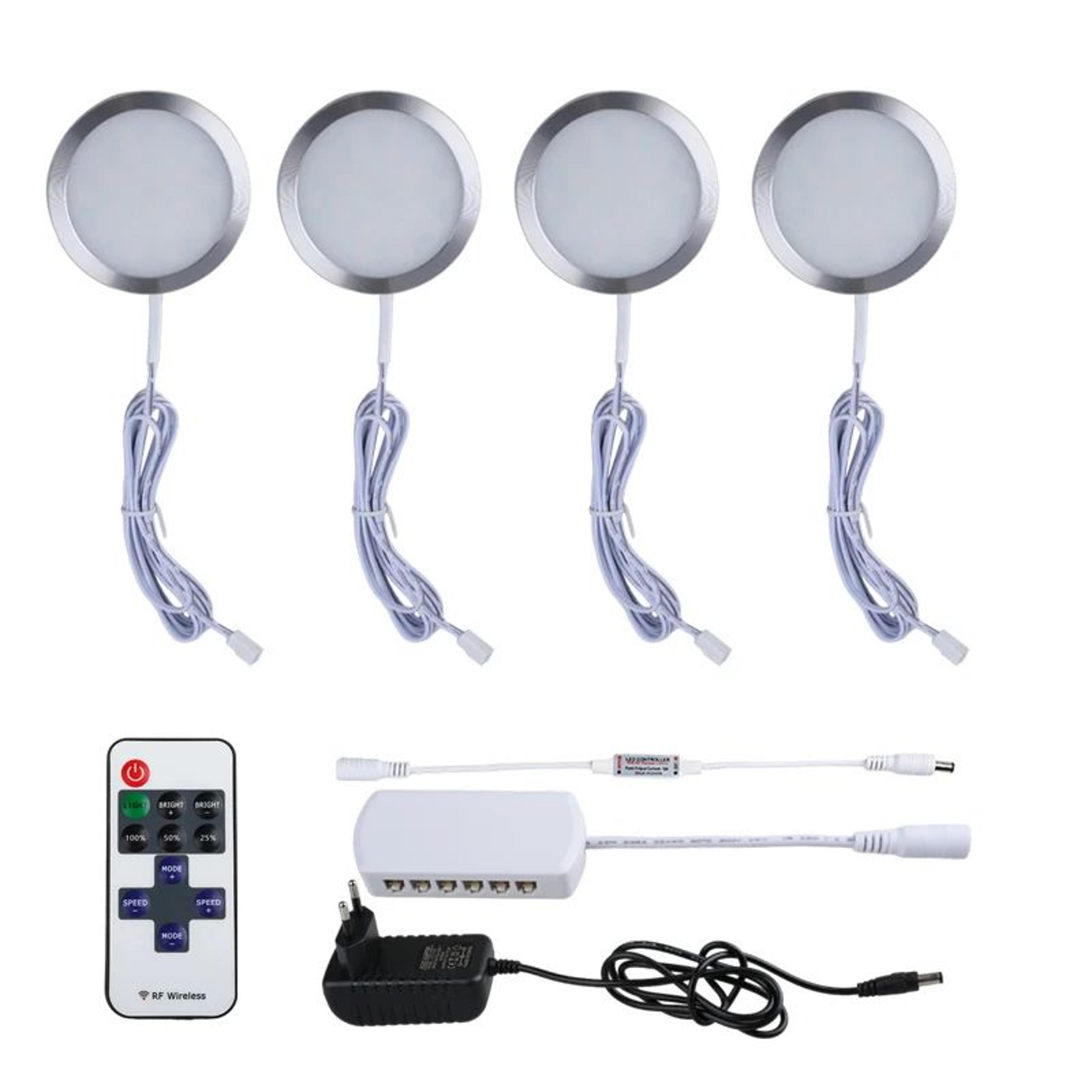 12V Remote Control LED Cabinet Puck Lights 8