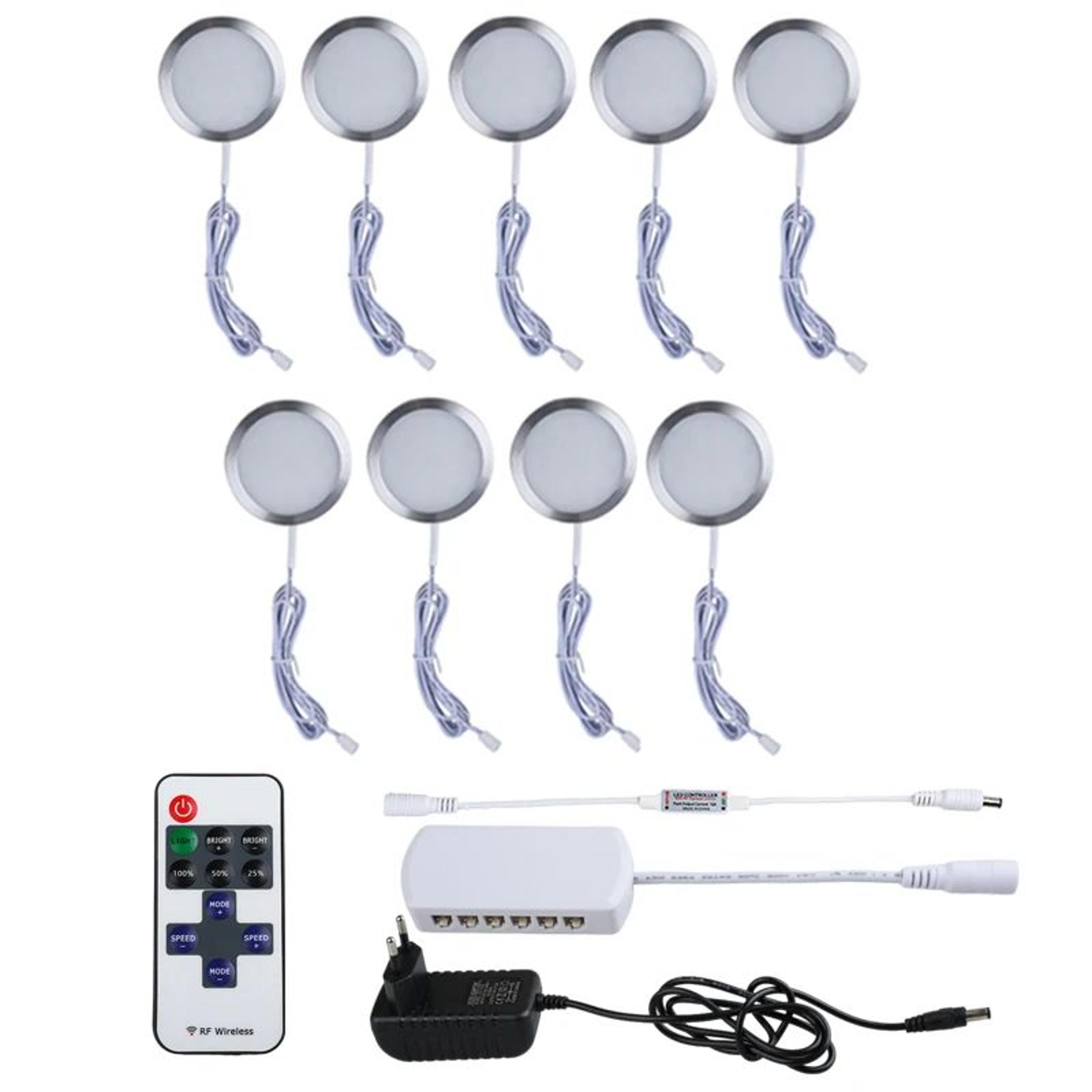 12V Remote Control LED Cabinet Puck Lights 11