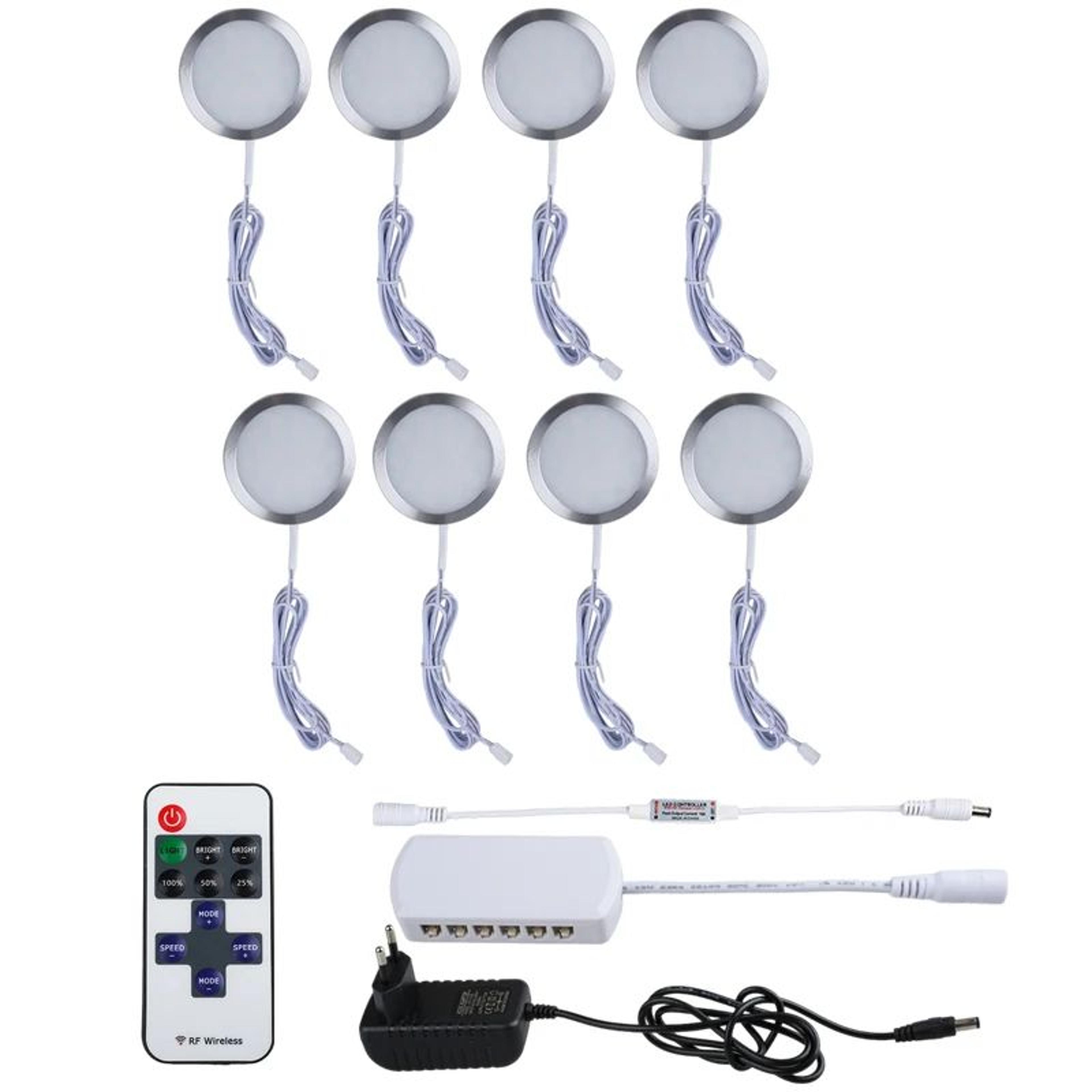 12V Remote Control LED Cabinet Puck Lights 10