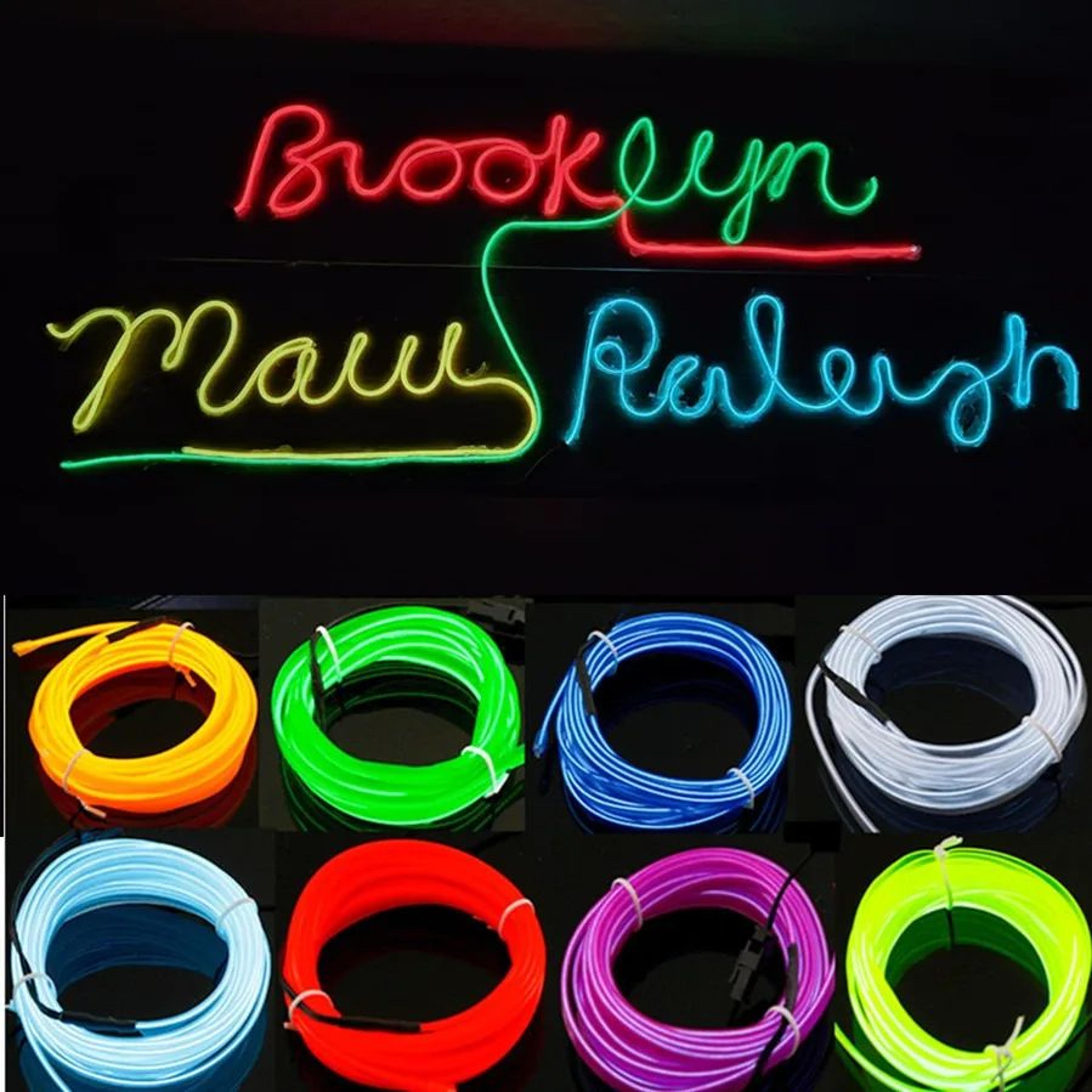 flexible multicolor el neon light wire