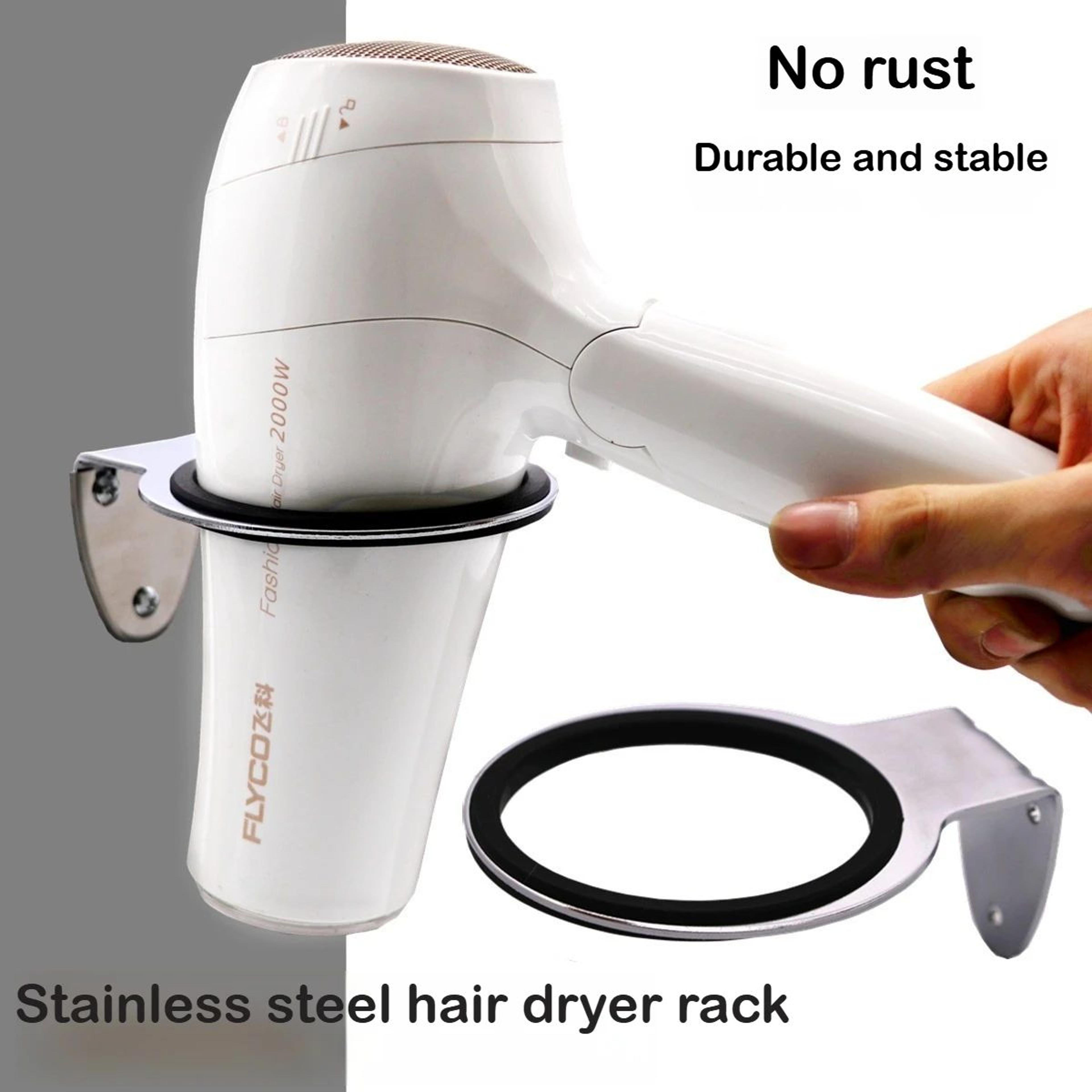 wall mounted hair dryer storage holder