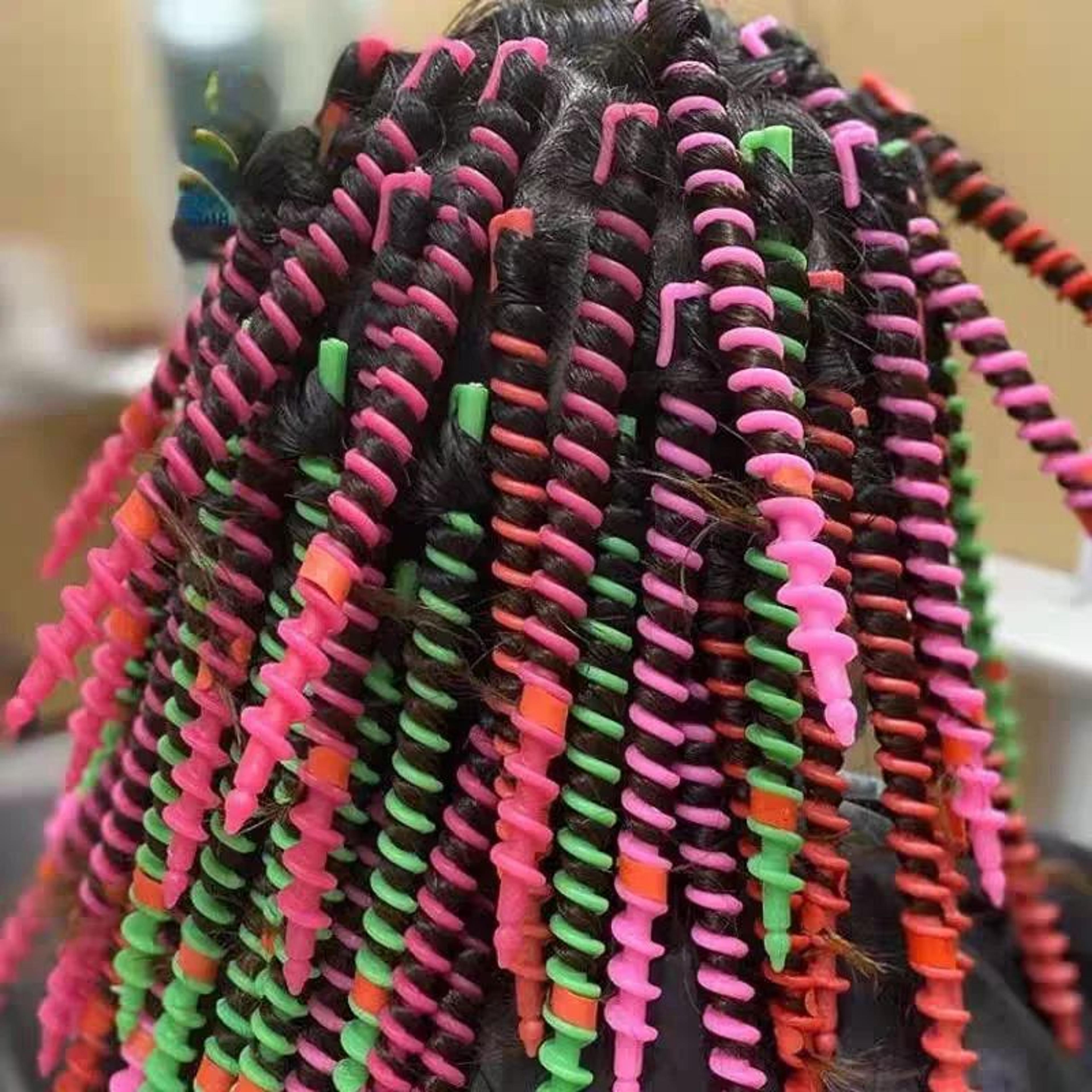 colorful heatless perm rod hair rollers